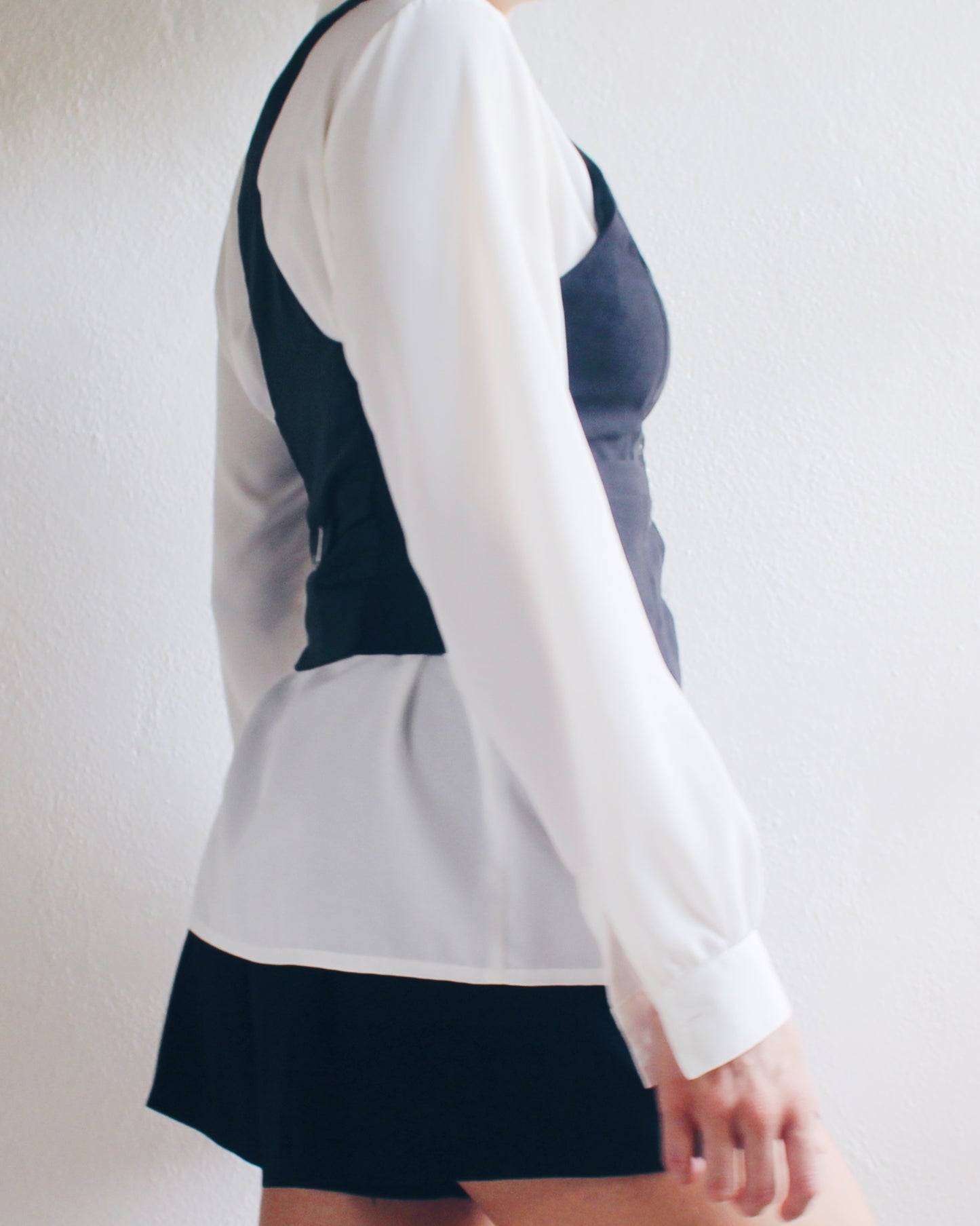 Cute Black Bookish Vest | Dark Academia Layering Piece | Perfect for Blouses and Dresses