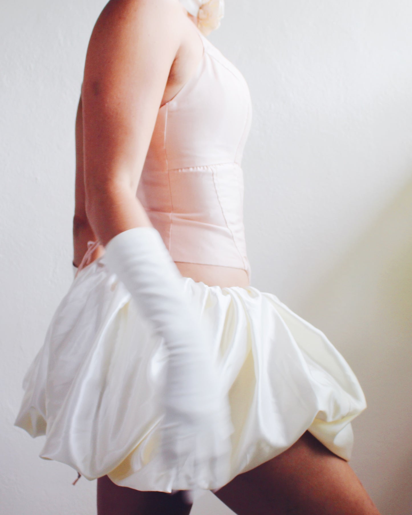 Coquette Glam: Y2K Light Pink Corseted Tank Top - Formal Girly Retro Style Perfect for Parties