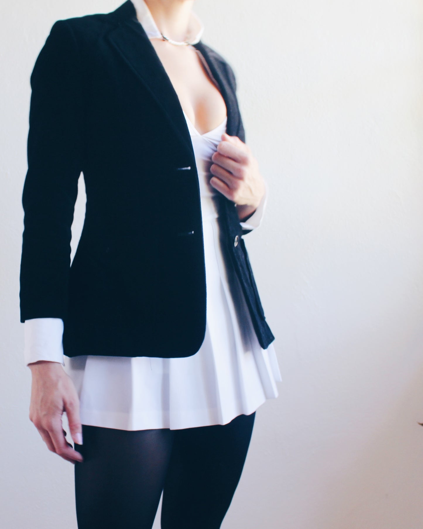 Vintage Tokens Japan Black Cotton Blazer – 1980s Tailored Minimalist Jacket | Made in Japan