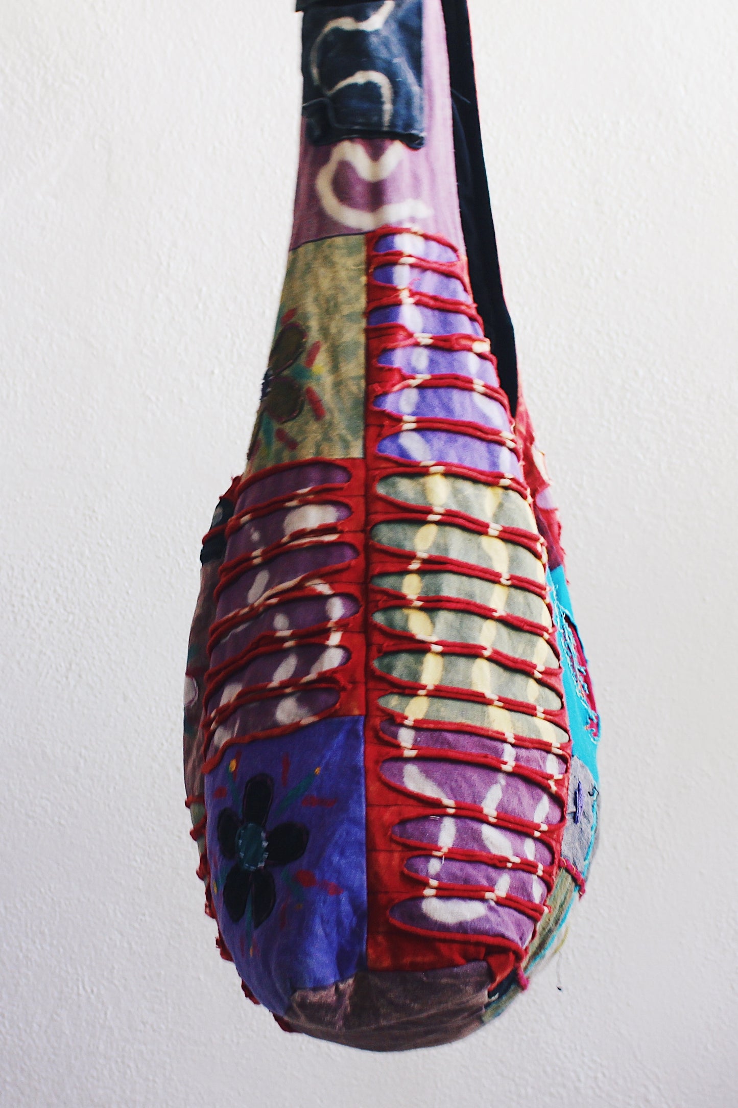 Groovy 90s Tie Dye Patchwork Satchel Bag β Your Psychedelic Companion