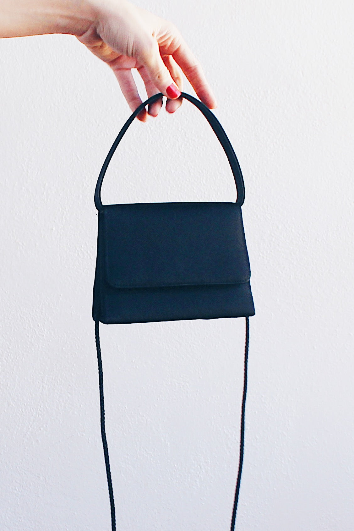 Chic Vintage Carlo Fellini Mini Purse - Timeless Black Minimalist Style