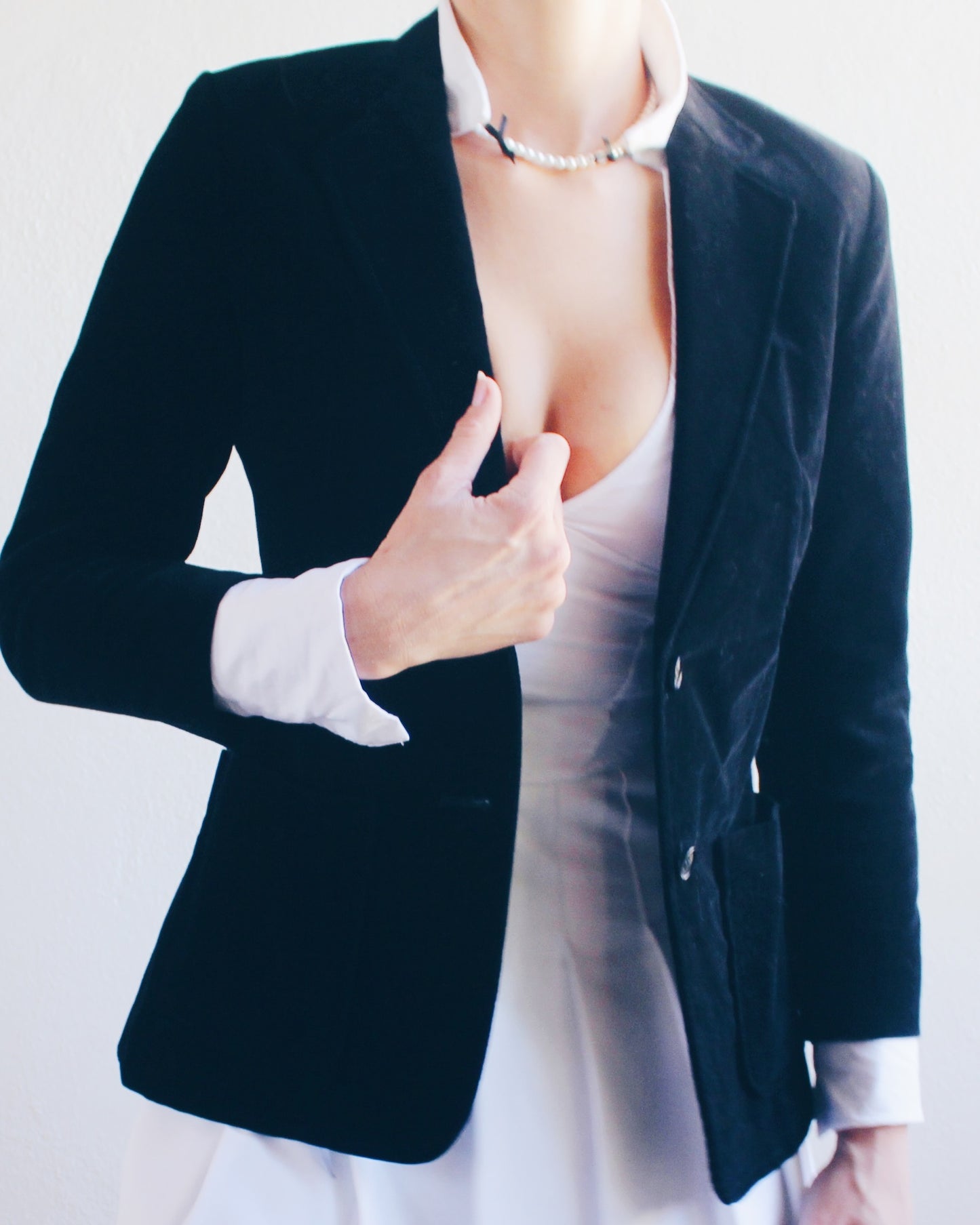 Vintage Tokens Japan Black Cotton Blazer – 1980s Tailored Minimalist Jacket | Made in Japan