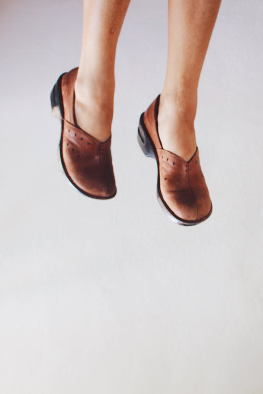 Step Back in Time: Vintage '90s B.O.C. Leather Clogs