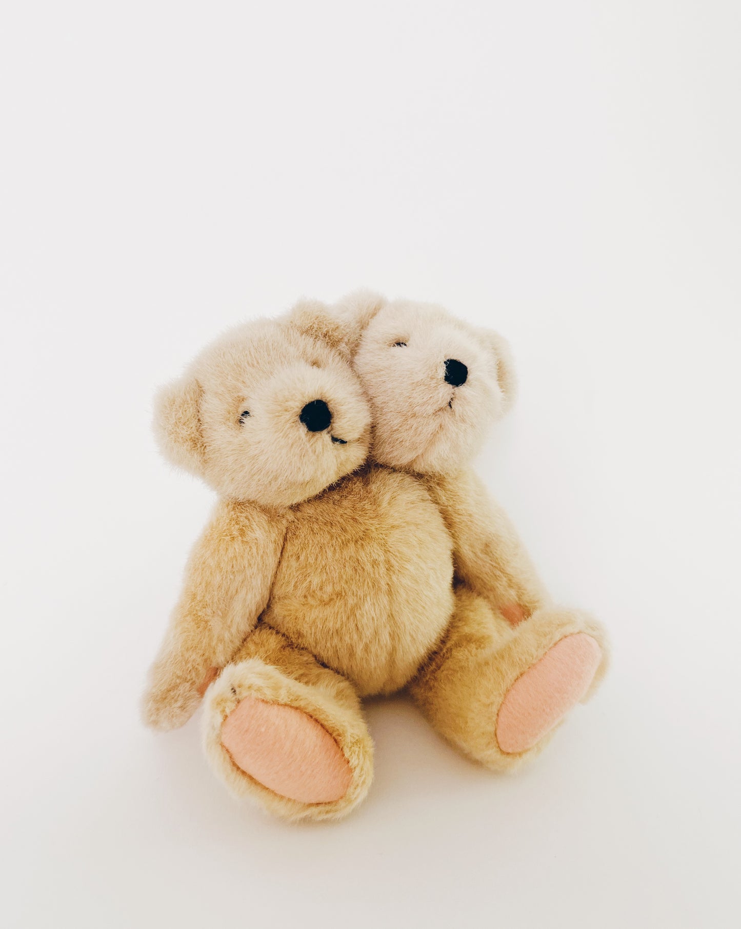 Two-Headed Upcycled Vintage Teddy Bear – Haunted Coquette Plush, Ethereal Marute Toy Art, Spooky Collectible