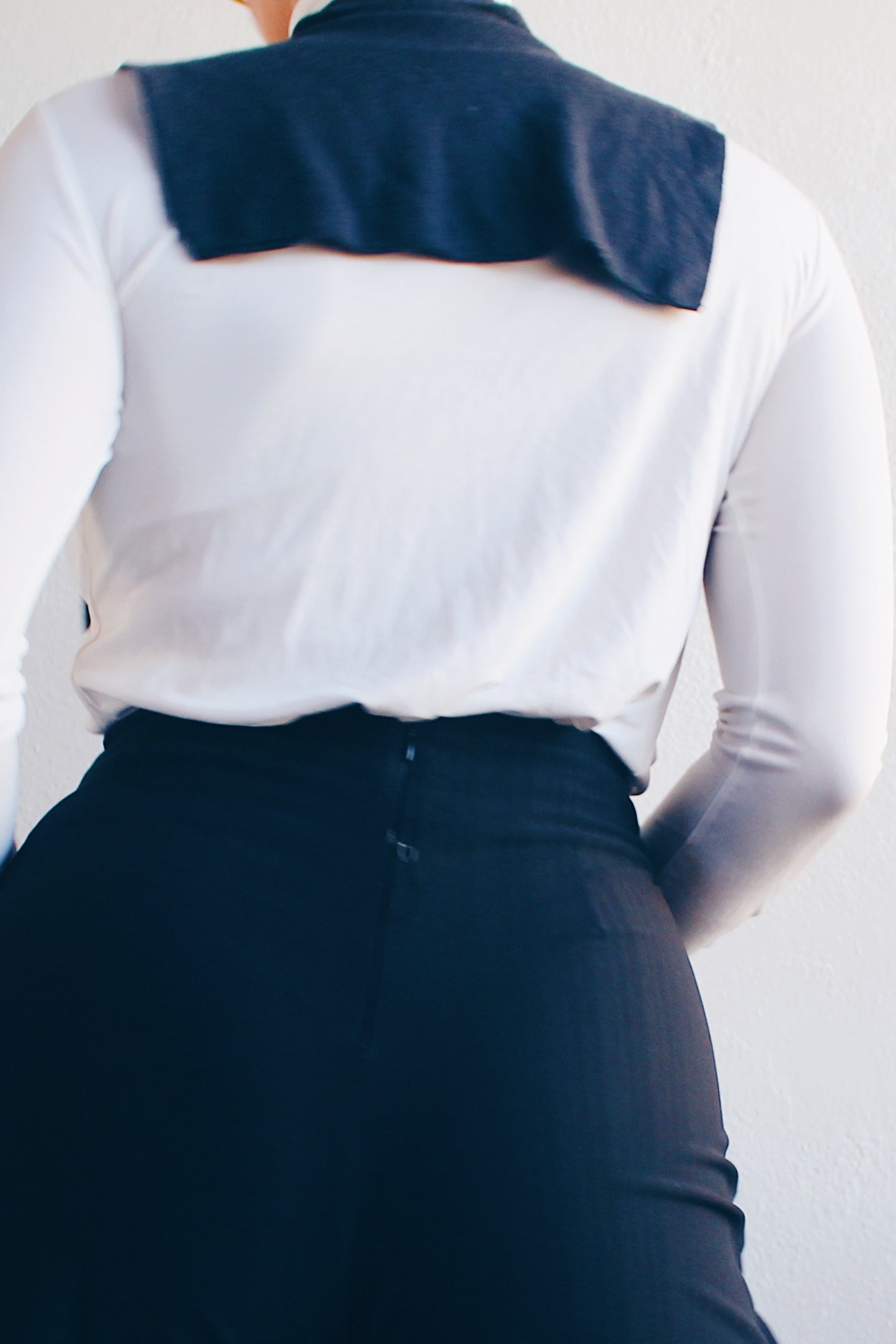 90s Academic accessory: Vintage Cotton False Turtleneck