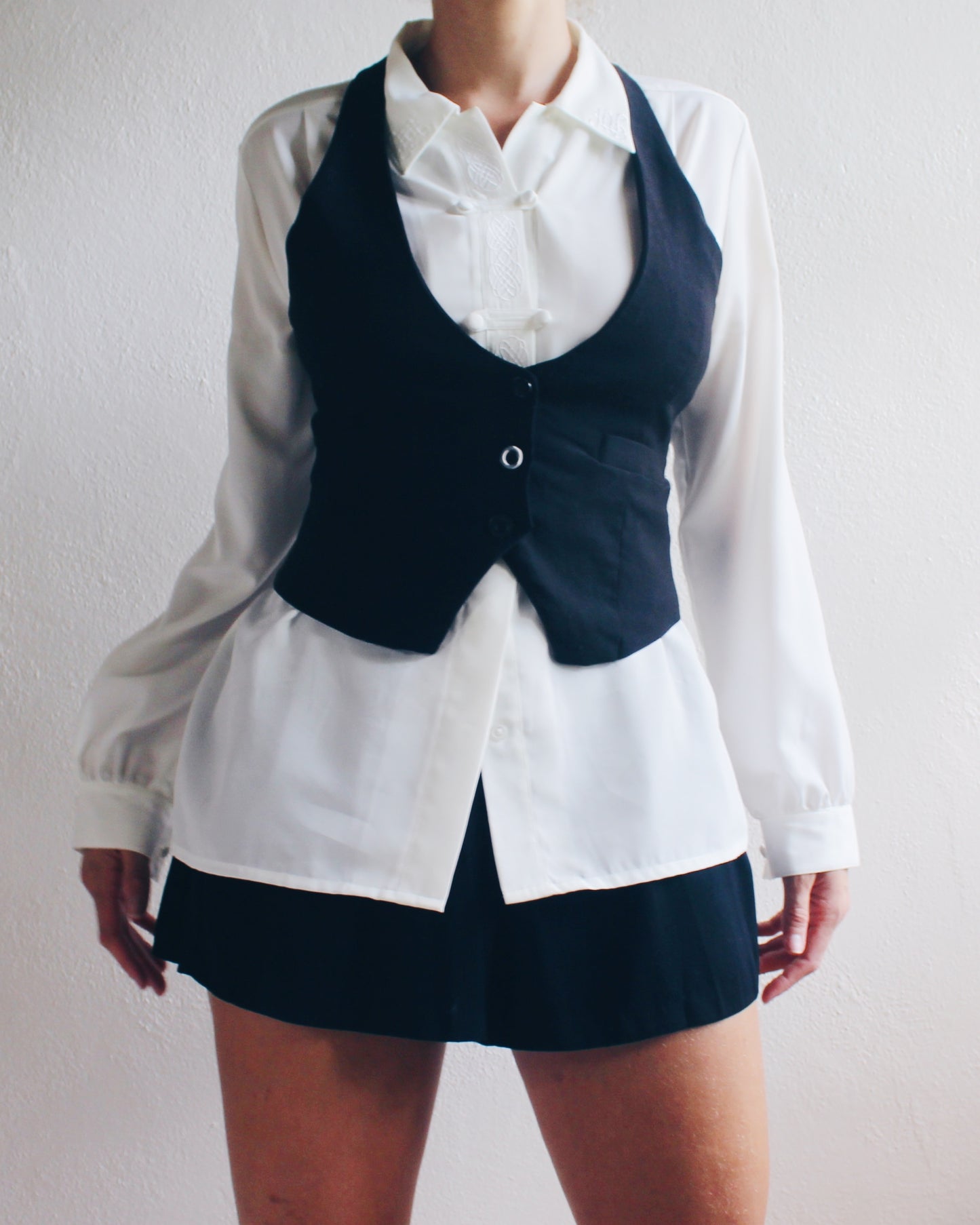 Cute Black Bookish Vest | Dark Academia Layering Piece | Perfect for Blouses and Dresses
