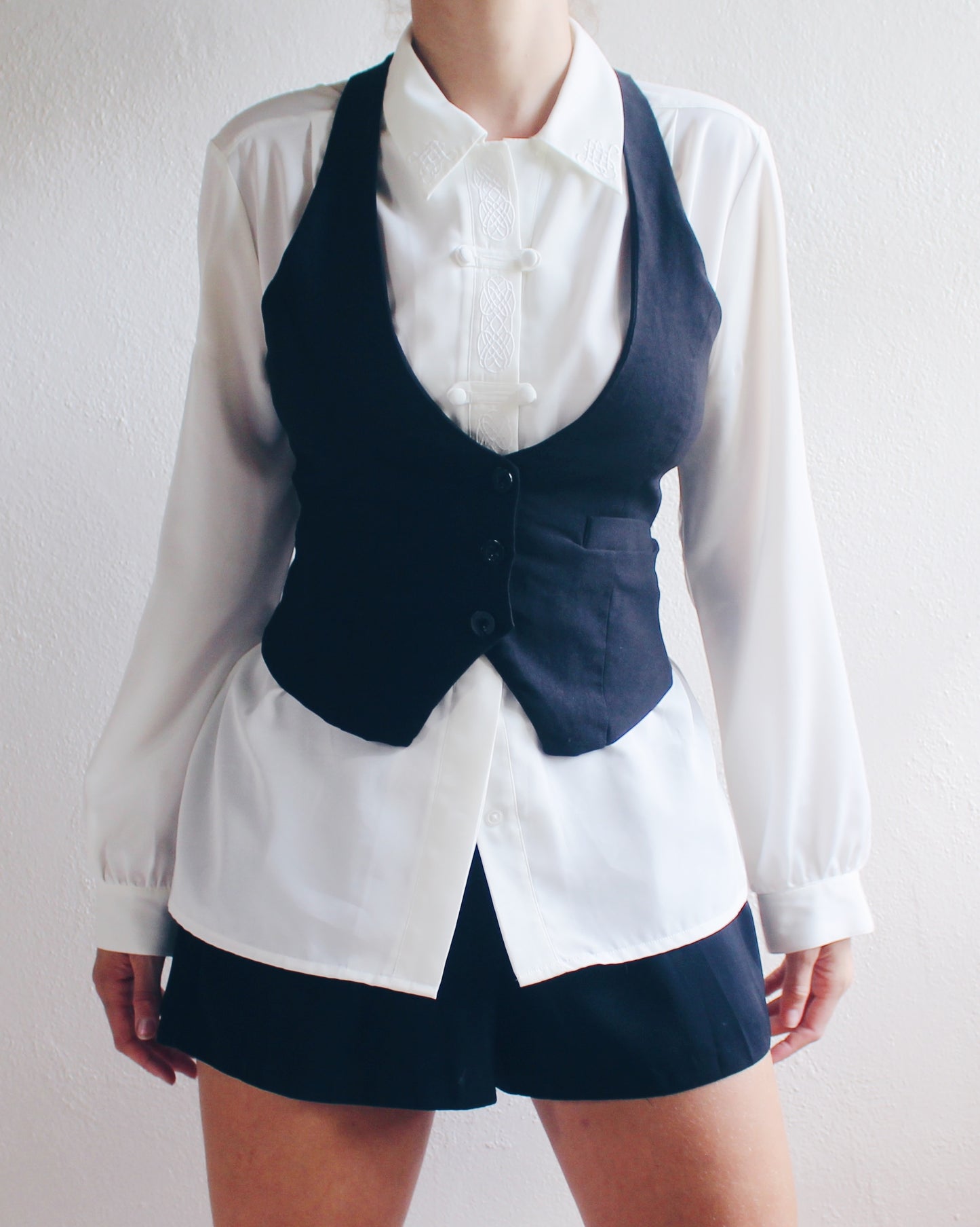Cute Black Bookish Vest | Dark Academia Layering Piece | Perfect for Blouses and Dresses