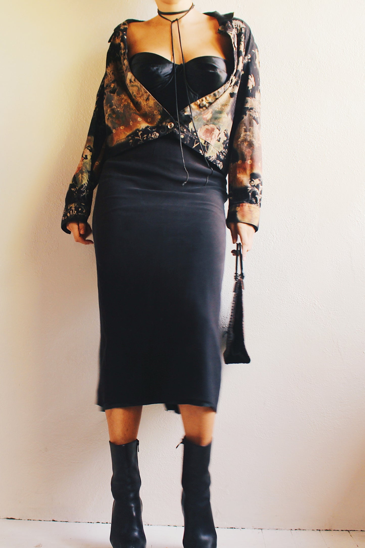 Gothic Romance Illustrated Jacket by Impulse - 90s Vintage Grunge Vibes