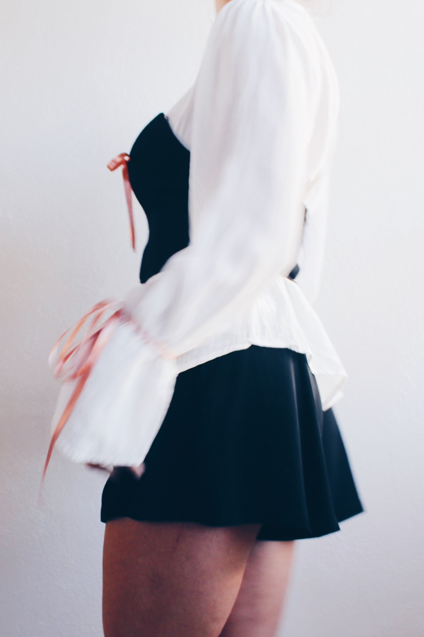 Cheeky Bows! Black Sleeveless Crop Top withCute Pink Coquette Bows No