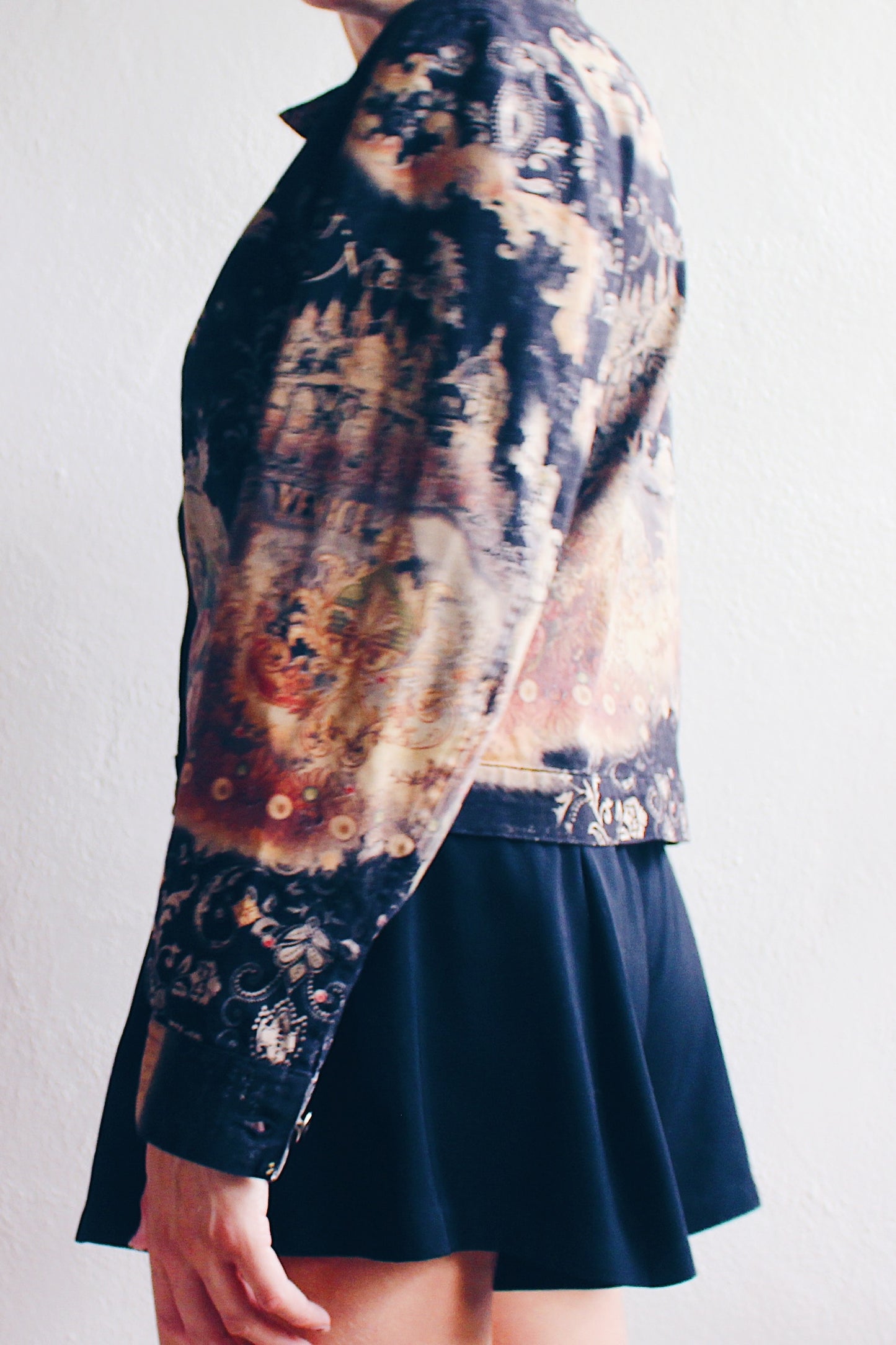 Gothic Romance Illustrated Jacket by Impulse - 90s Vintage Grunge Vibes