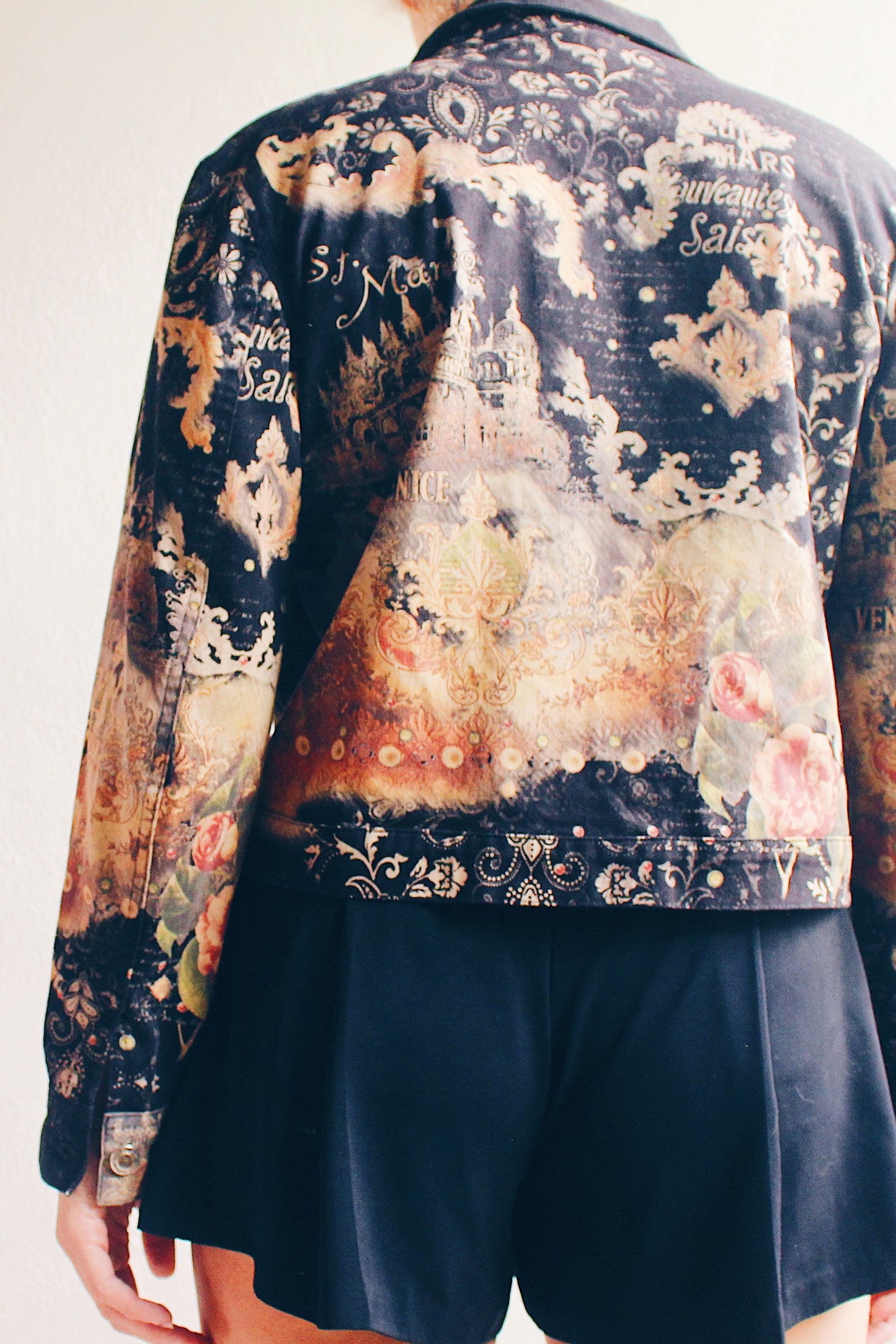 Gothic Romance Illustrated Jacket by Impulse - 90s Vintage Grunge Vibes