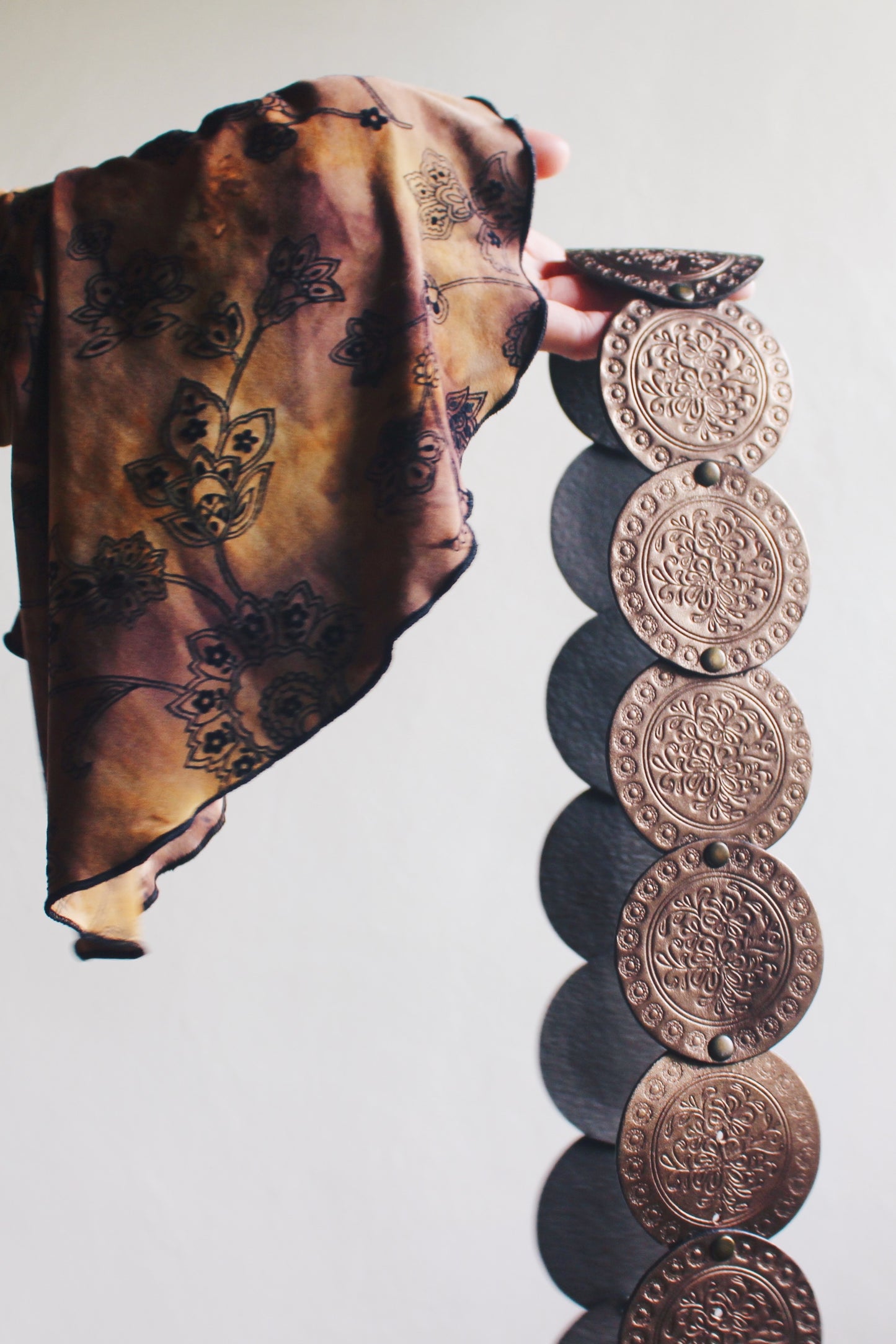 Enchanting Vintage Leather Medallion Belt - Unleash Your Whimsigoth Vibes!