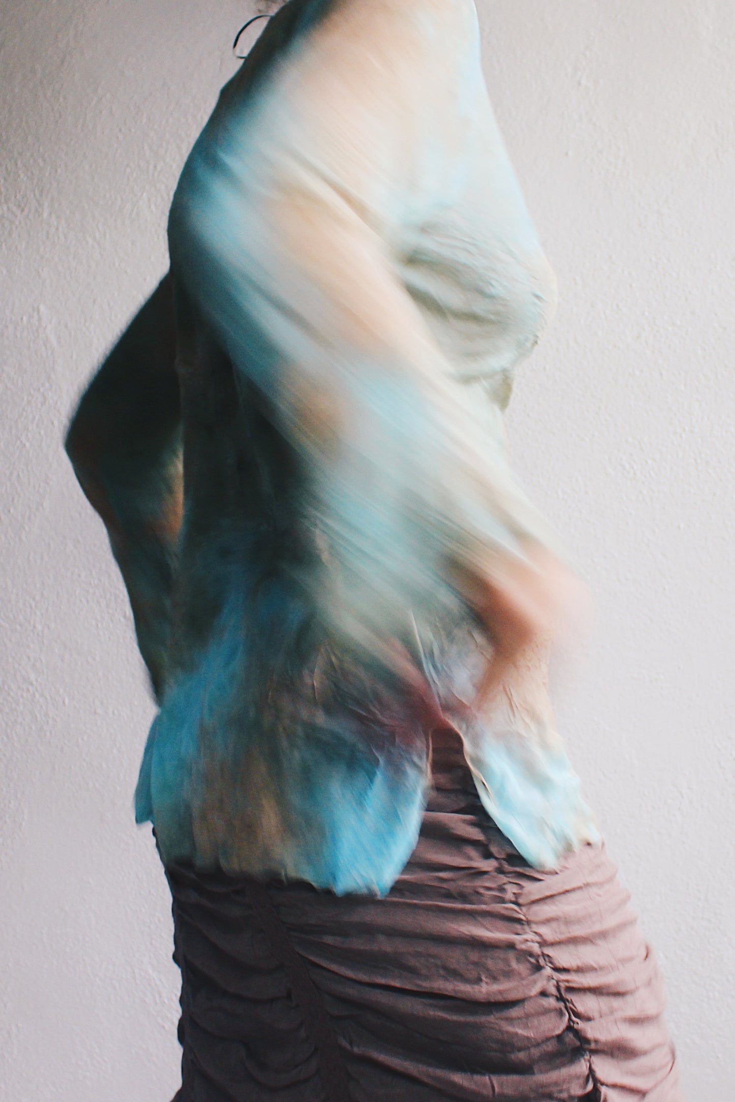 Fairy Whimsy Meets Gothic Vibes 90s Tie-Dye Lettuce Hem Shirt