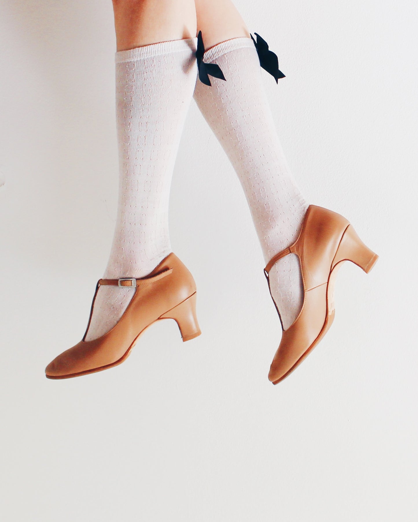 Vintage Bloch Tan Leather Heels – 1920s Inspired Flapper Style Shoes