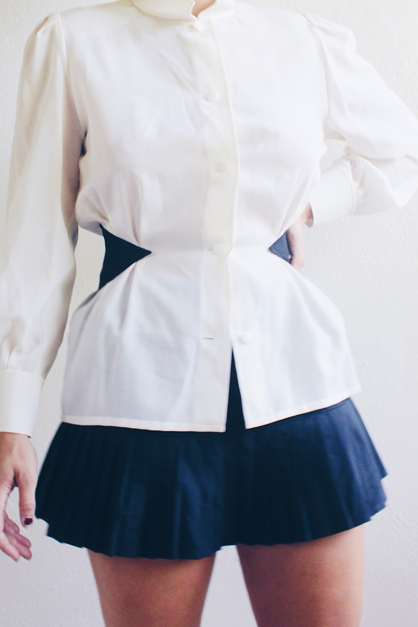 Ace Your Style with our Black Pleated Mini Tennis Skirt / acubi style skort