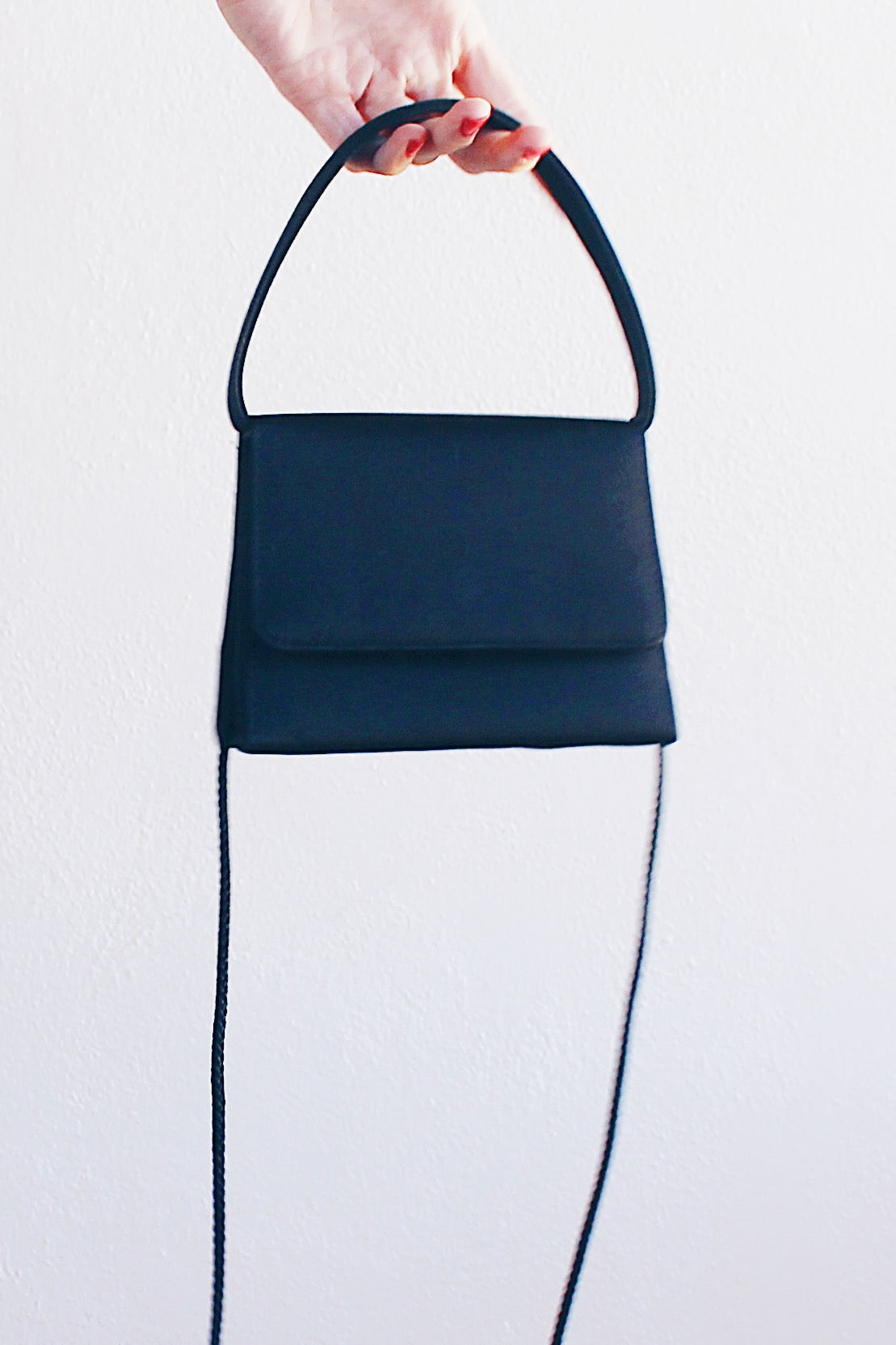 Chic Vintage Carlo Fellini Mini Purse - Timeless Black Minimalist Style