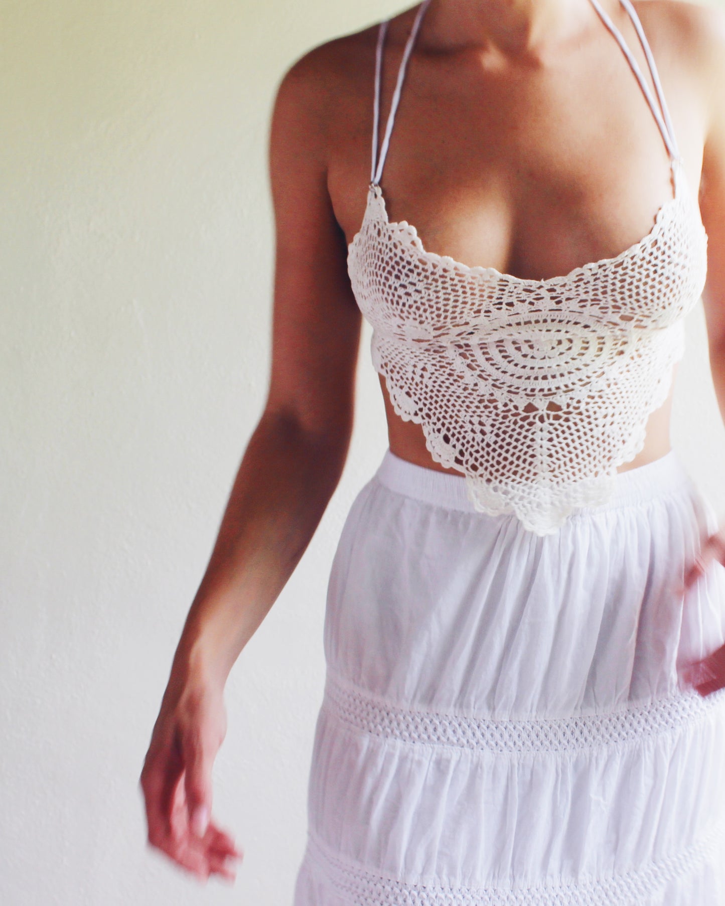 Crochet Couture: Upcycled Doily Crop Top - Reworked Repurposed vintage