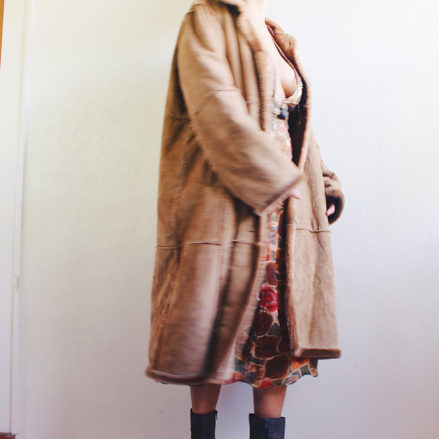 Vintage Boho Whimsigoth Patchwork Duster Jacket - Unleash Your Inner Hippie Goth / Vintage patchwork jacket / faux suede long jacket