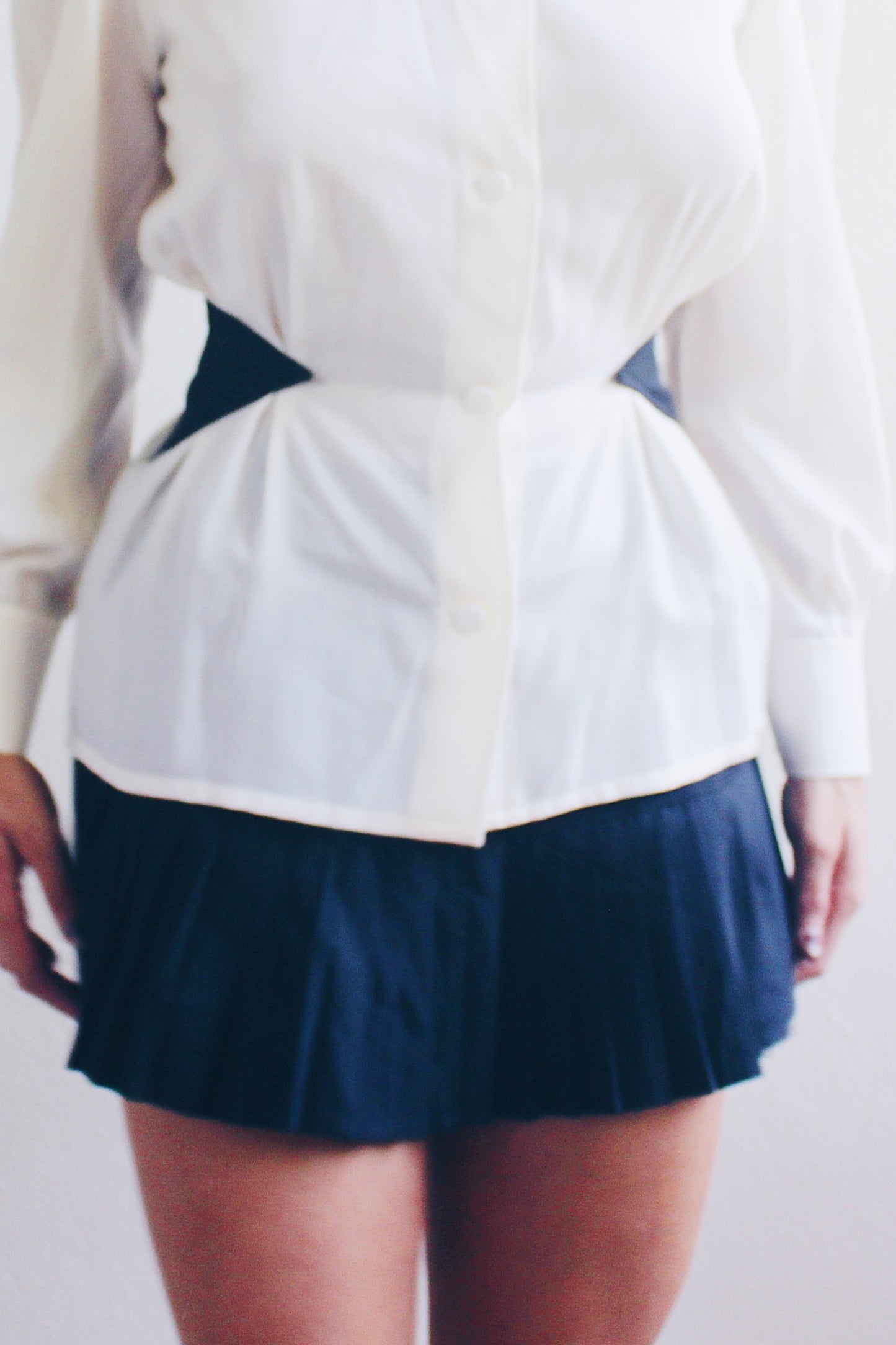 Ace Your Style with our Black Pleated Mini Tennis Skirt / acubi style skort
