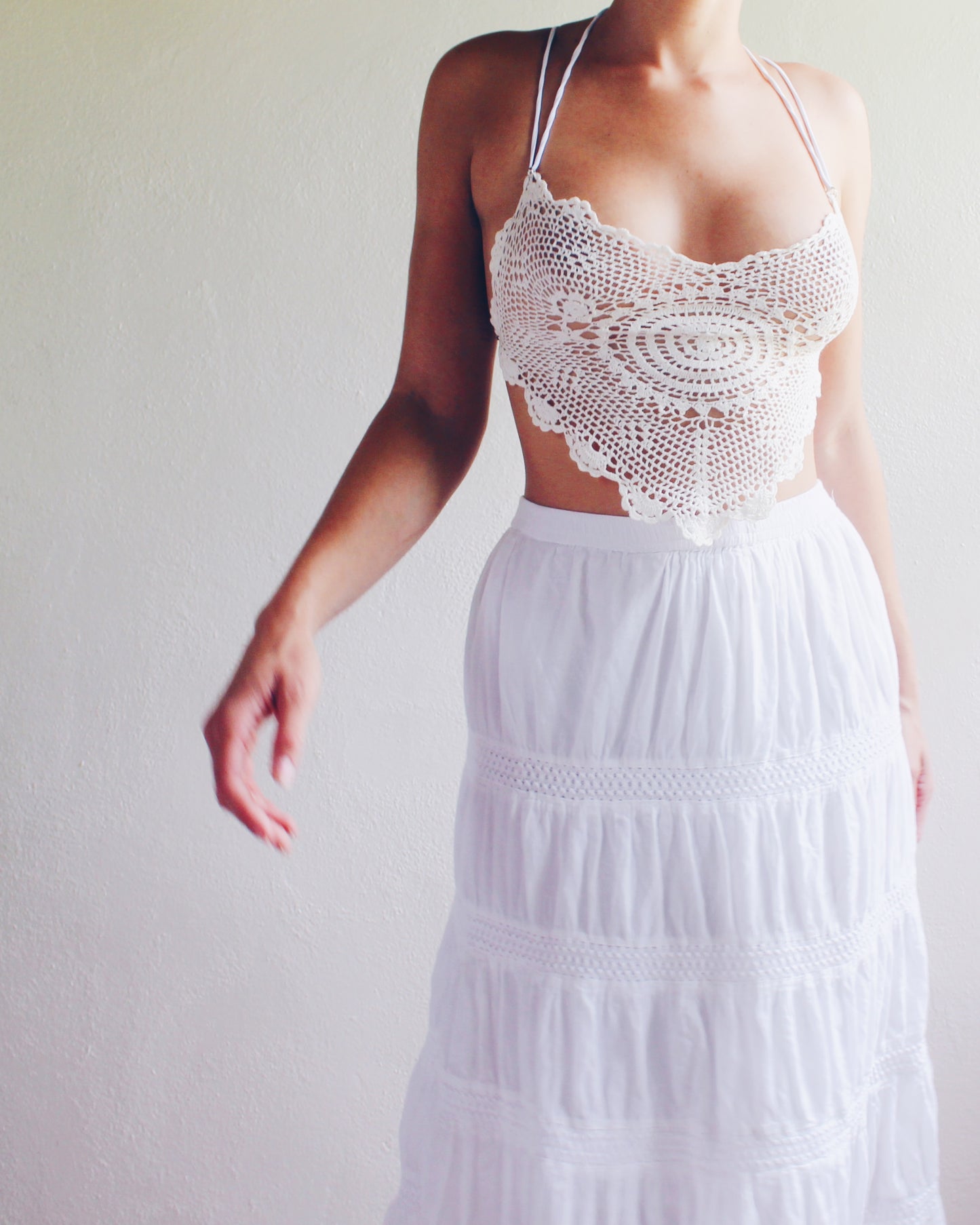 Crochet Couture: Upcycled Doily Crop Top - Reworked Repurposed vintage