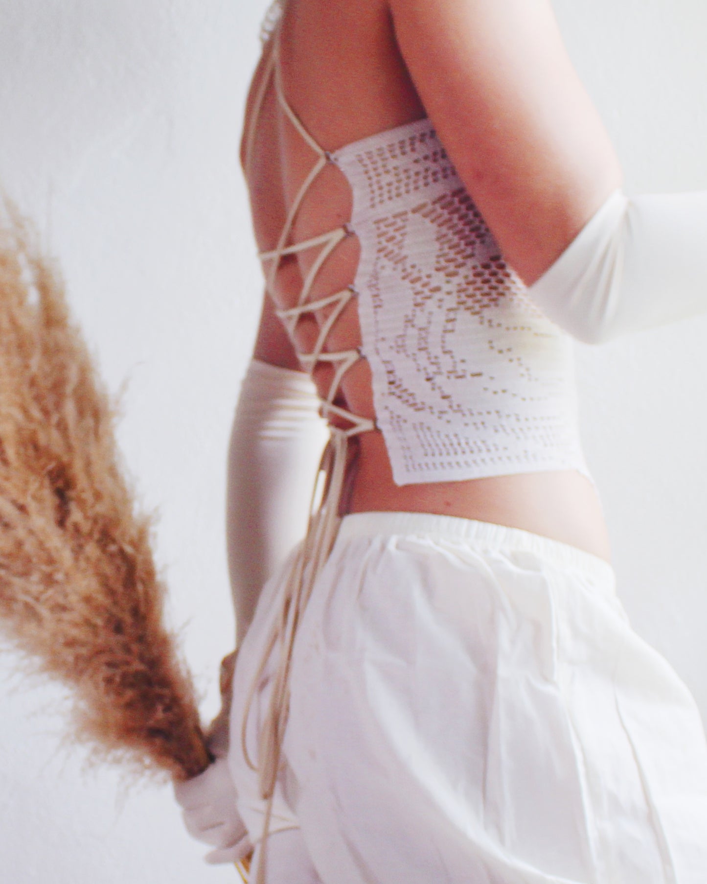 Swan Lake Doily Tank | Crochet Couture: Upcycled Doily Crop Top - Reworked vintage tableware