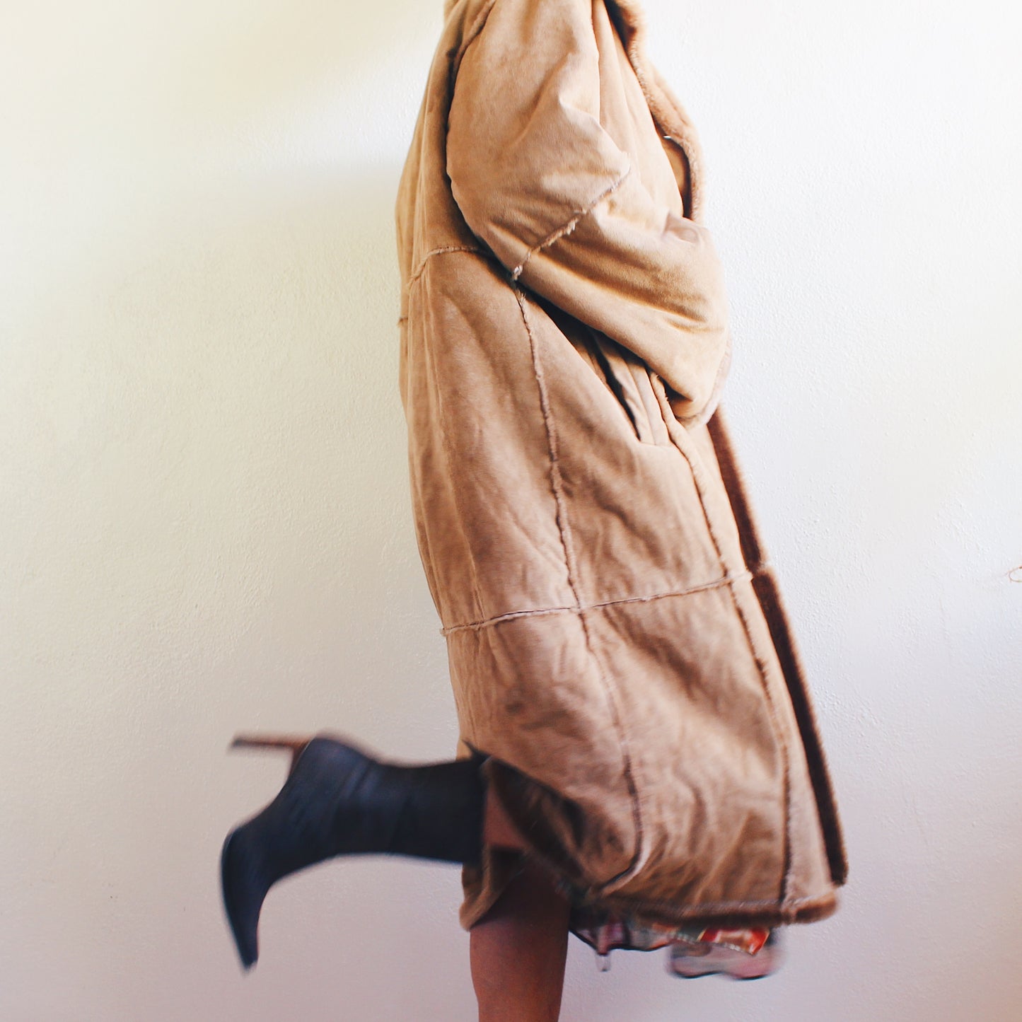 Vintage Boho Whimsigoth Patchwork Duster Jacket - Unleash Your Inner Hippie Goth / Vintage patchwork jacket / faux suede long jacket