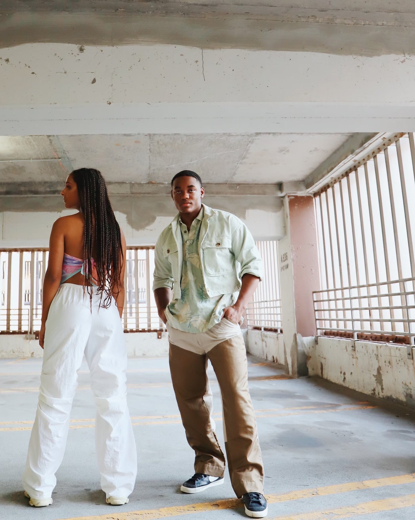 Y2K Futuristic style - Vintage Mid Rise Wide Leg White Pants