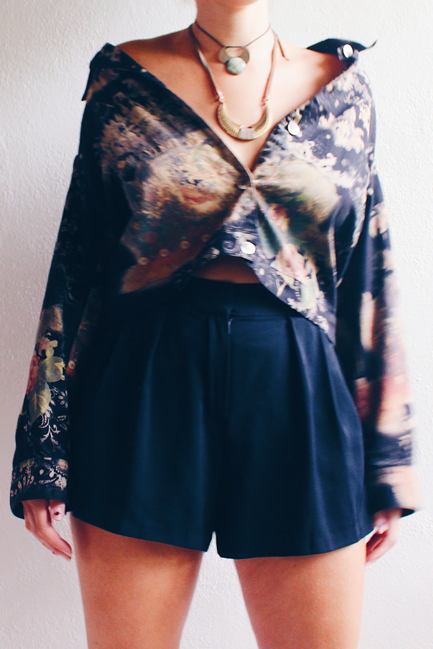 Gothic Romance Illustrated Jacket by Impulse - 90s Vintage Grunge Vibes