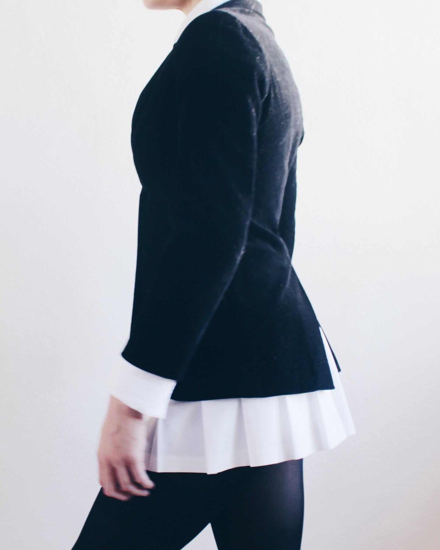 Vintage Tokens Japan Black Cotton Blazer – 1980s Tailored Minimalist Jacket | Made in Japan