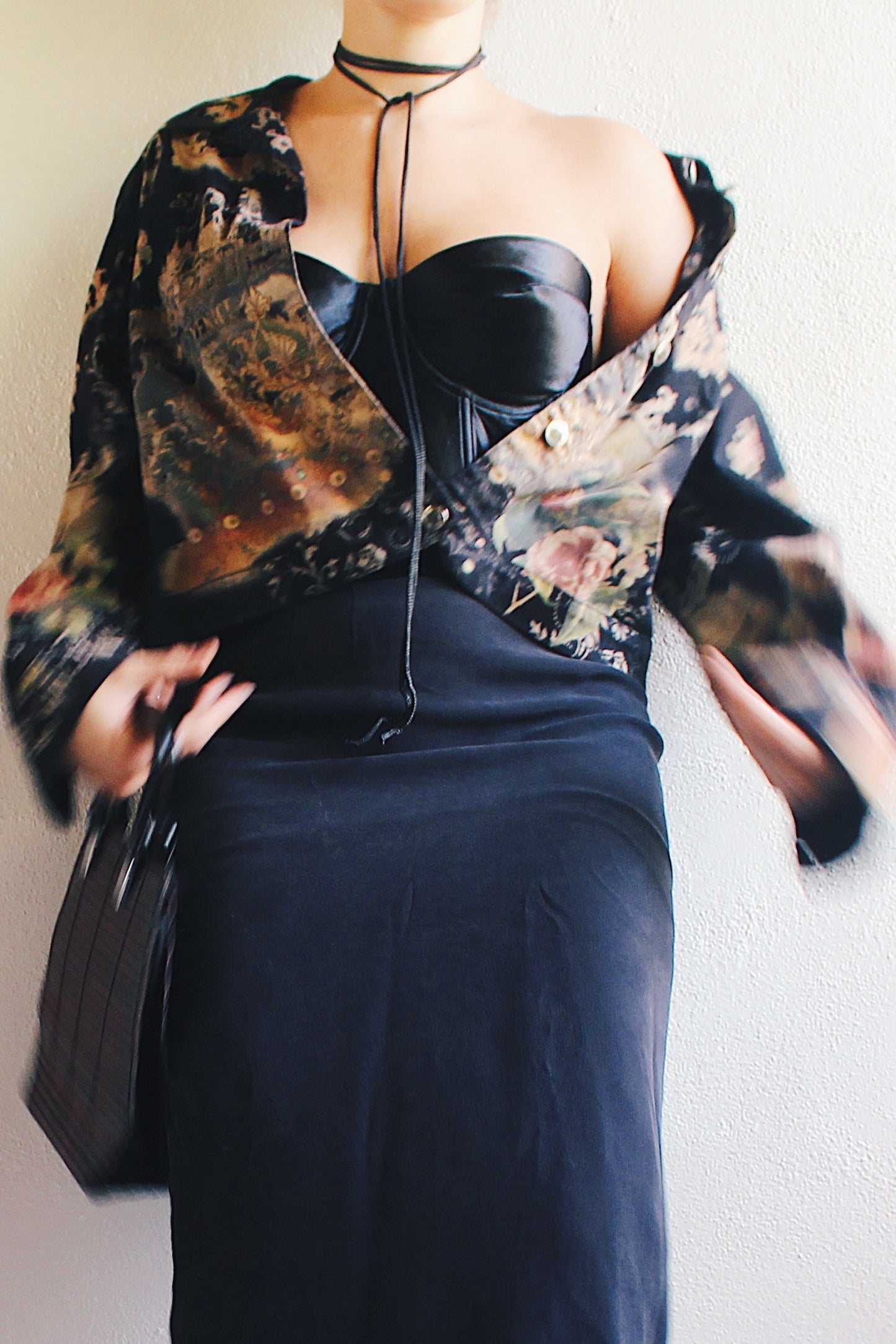 Gothic Romance Illustrated Jacket by Impulse - 90s Vintage Grunge Vibes