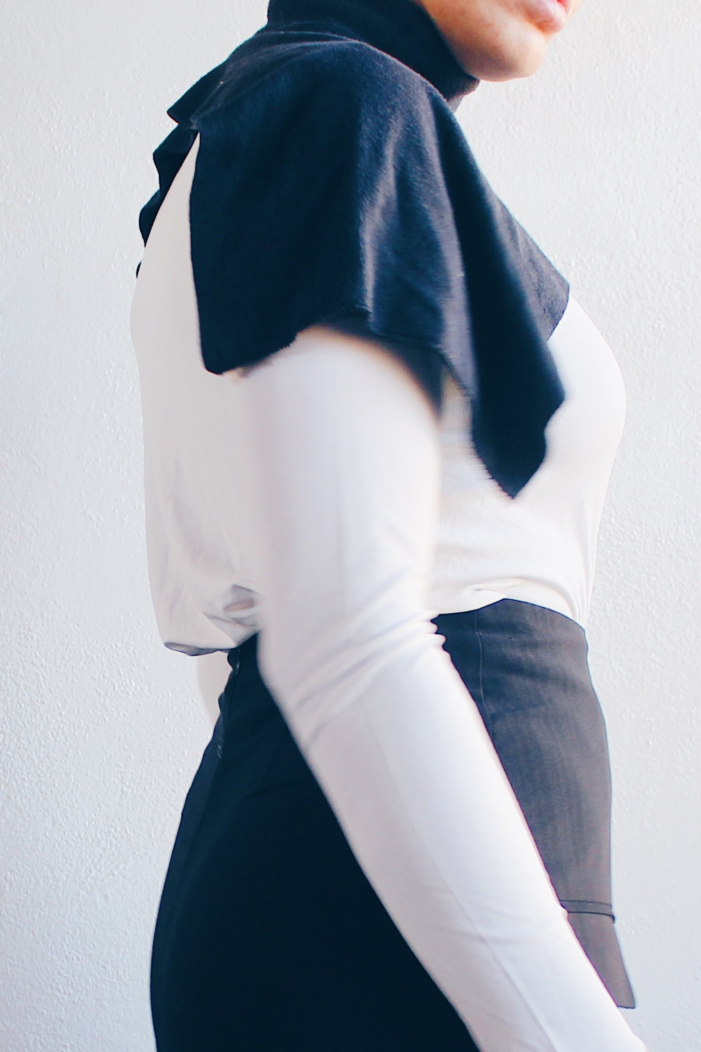 90s Academic accessory: Vintage Cotton False Turtleneck