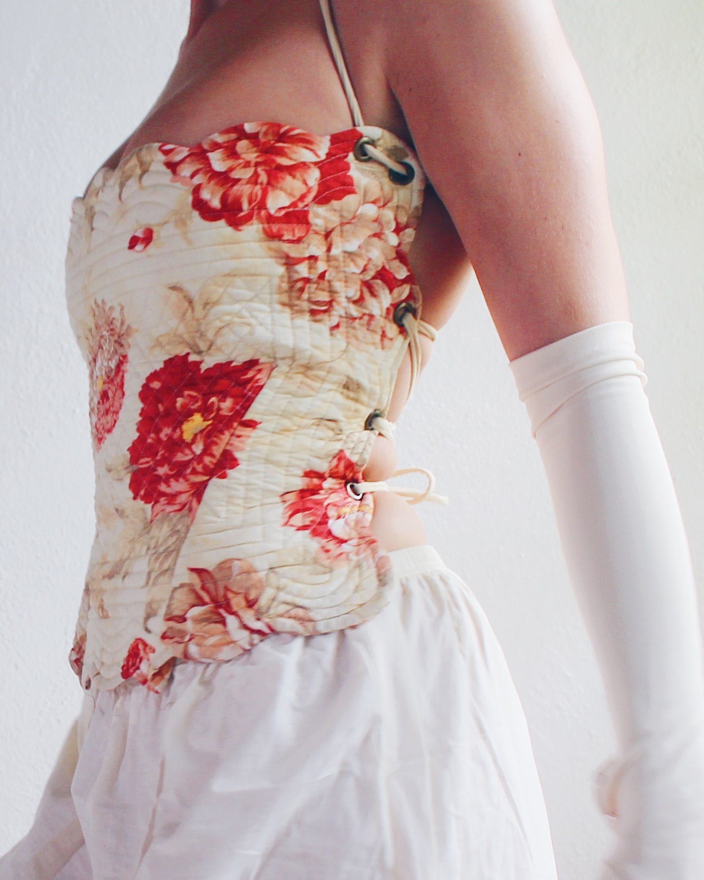 Upcycled Vintage Placemat Tank – Wear vintage Tablewear Art - Reworked quilted crop top