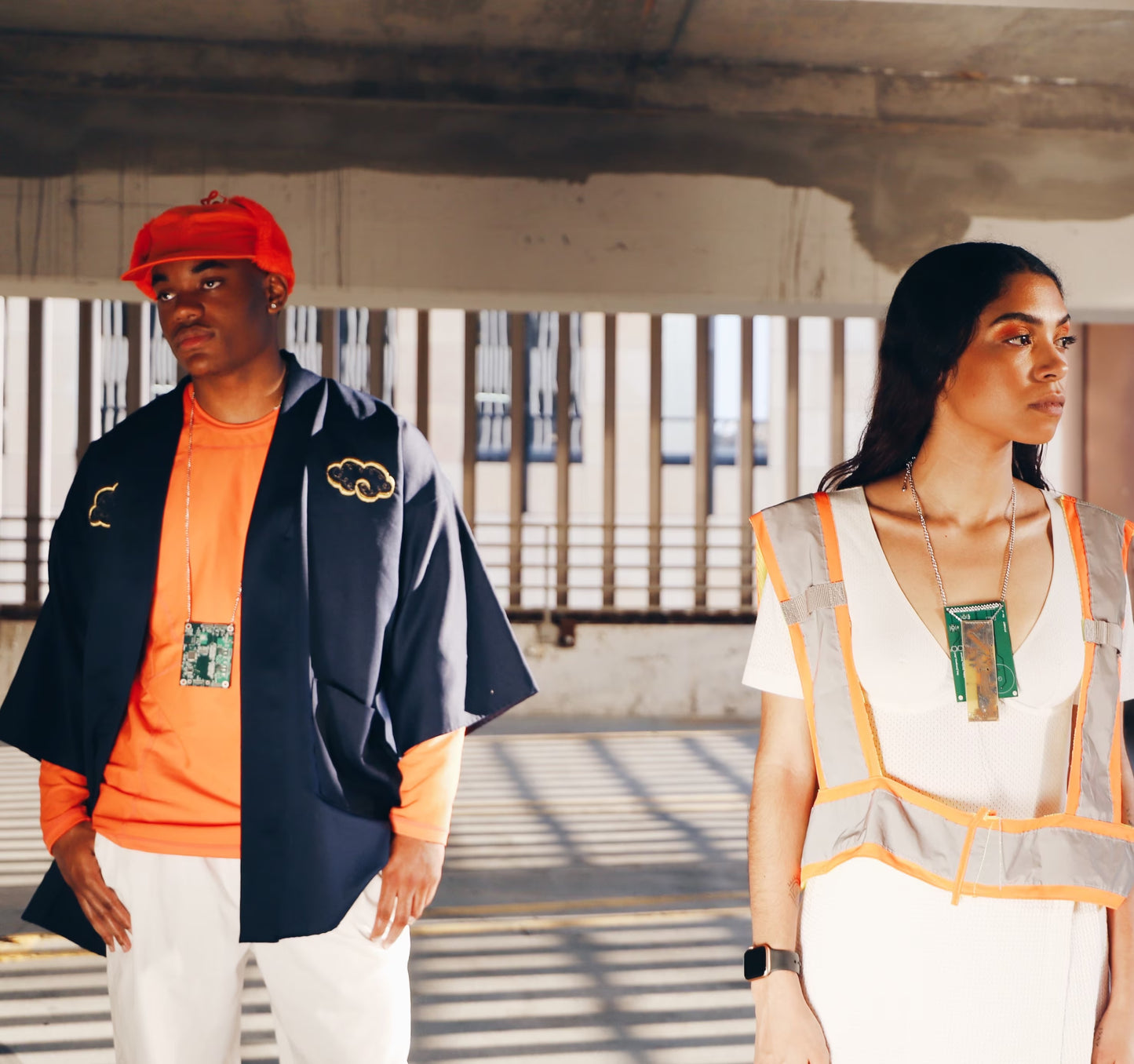 Call Me if You Get Lost - Retro Men's Neon Orange Bomber Hat - Gorpcore Utility Hunting Elegance