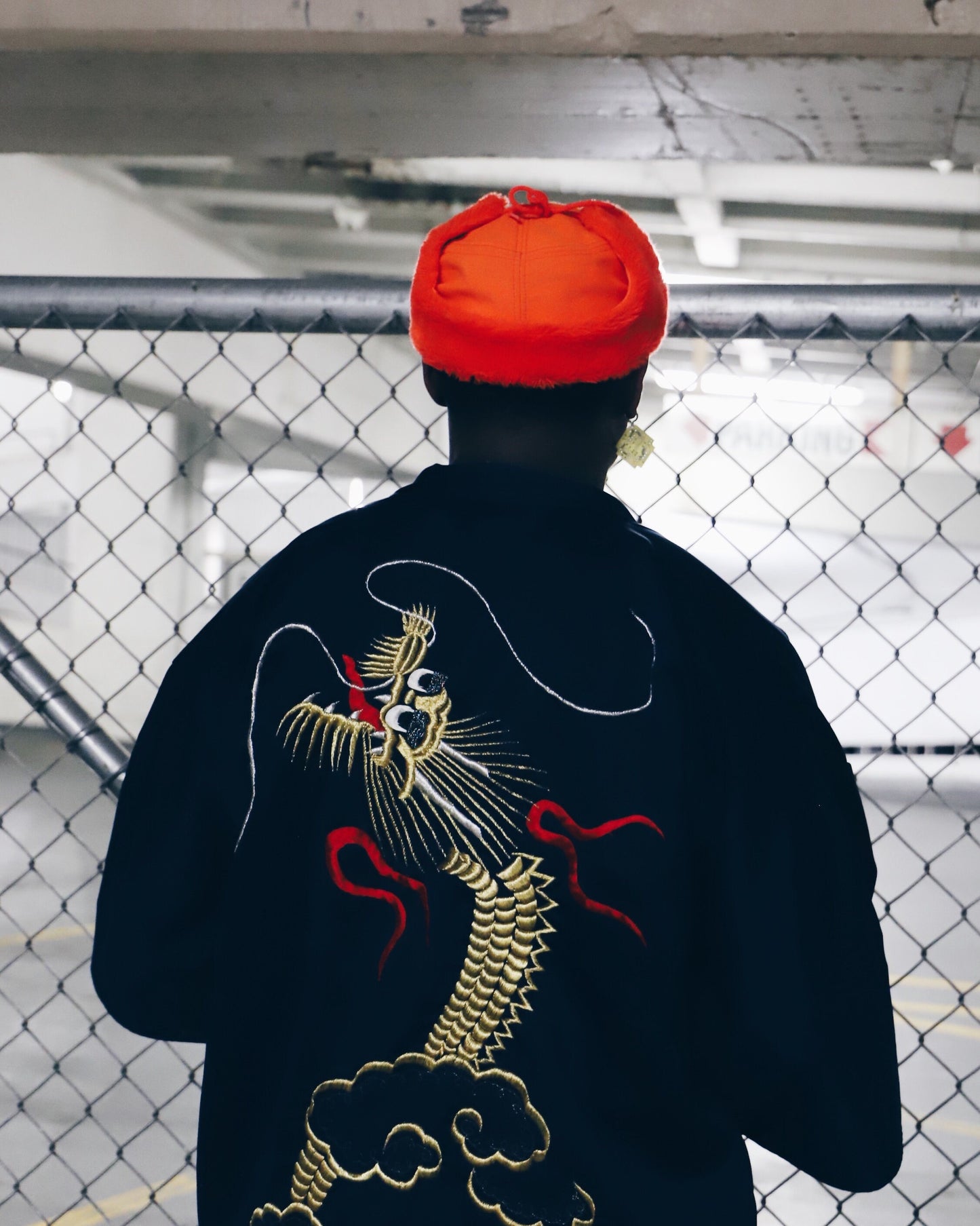 Call Me if You Get Lost - Retro Men's Neon Orange Bomber Hat - Gorpcore Utility Hunting Elegance