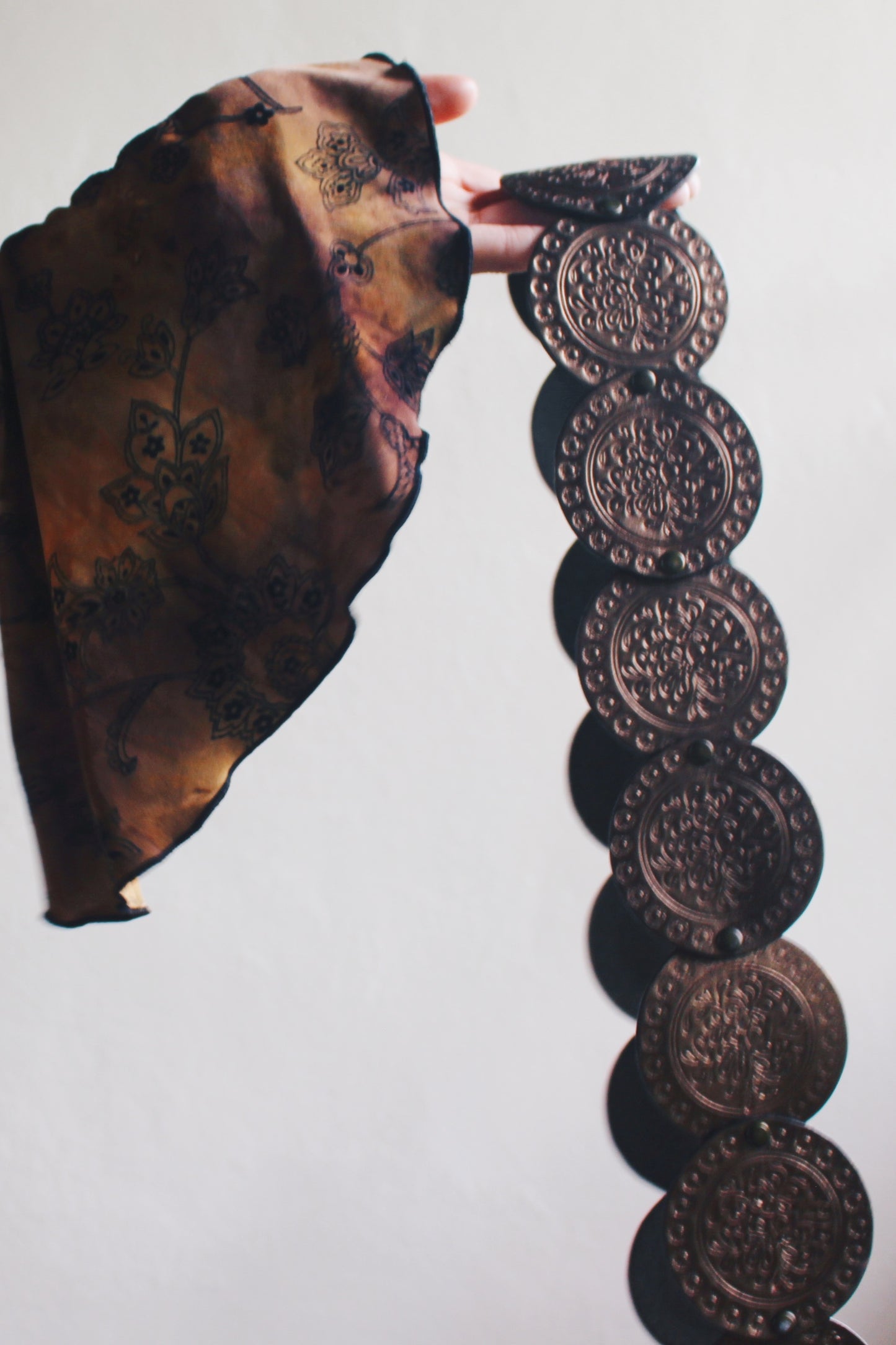 Enchanting Vintage Leather Medallion Belt - Unleash Your Whimsigoth Vibes!