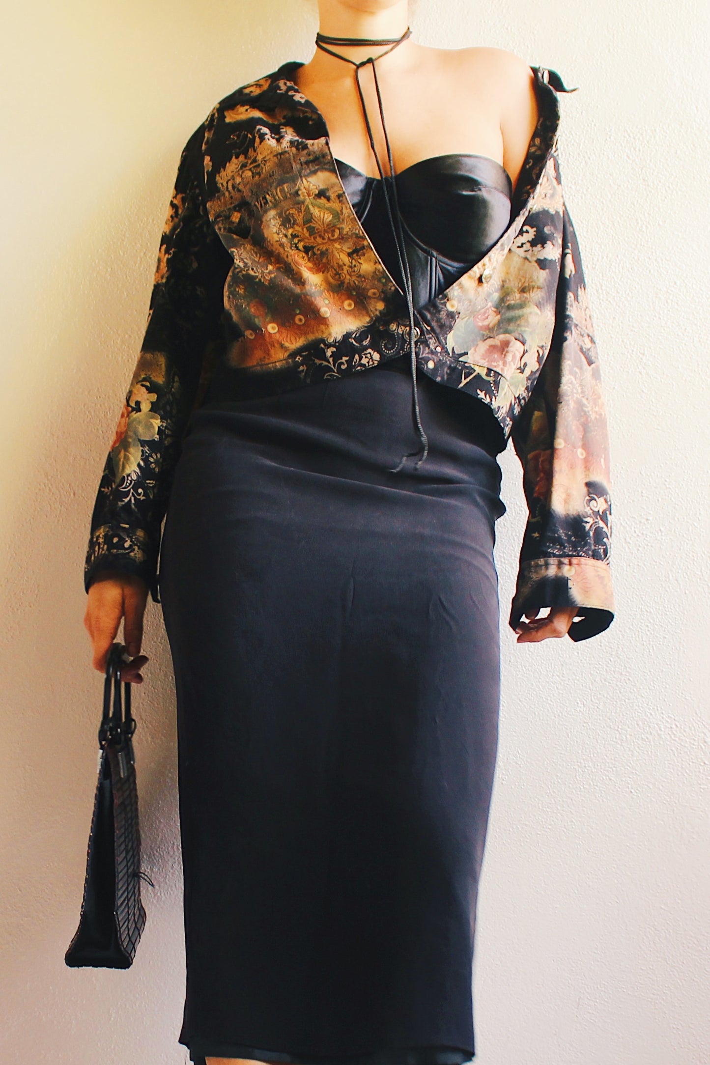 Gothic Romance Illustrated Jacket by Impulse - 90s Vintage Grunge Vibes