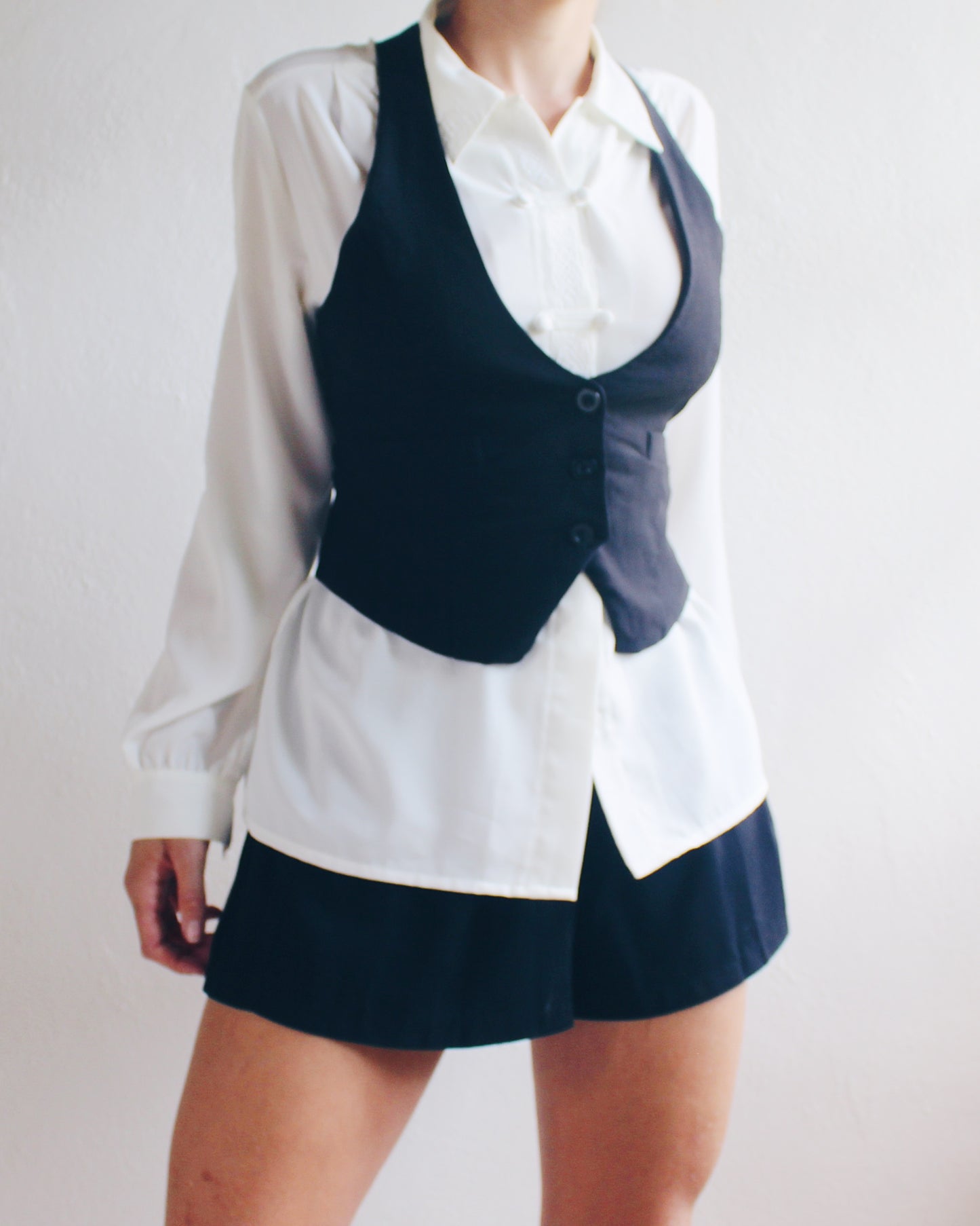 Cute Black Bookish Vest | Dark Academia Layering Piece | Perfect for Blouses and Dresses