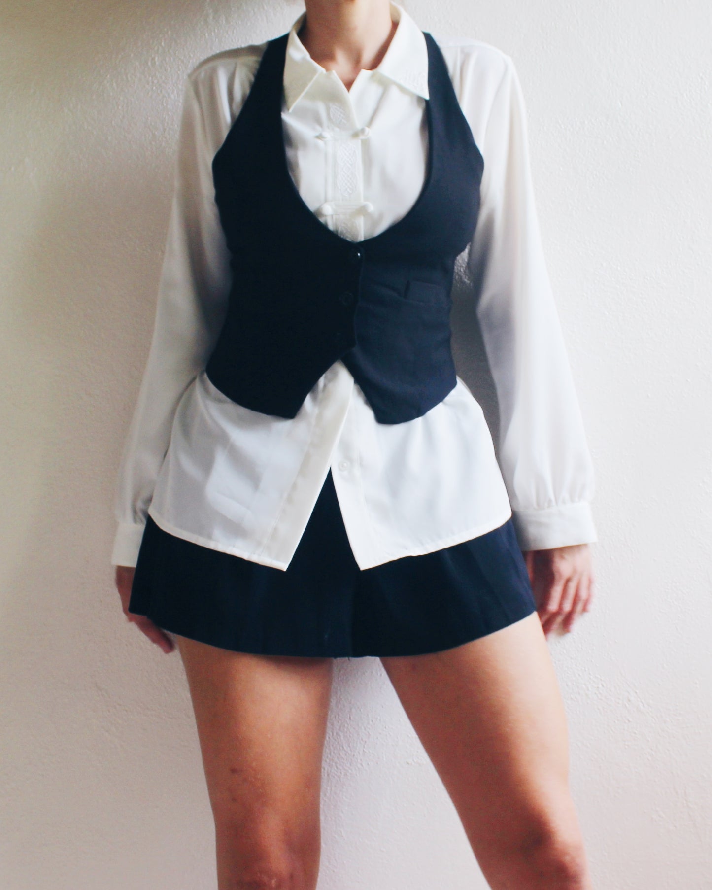 Cute Black Bookish Vest | Dark Academia Layering Piece | Perfect for Blouses and Dresses