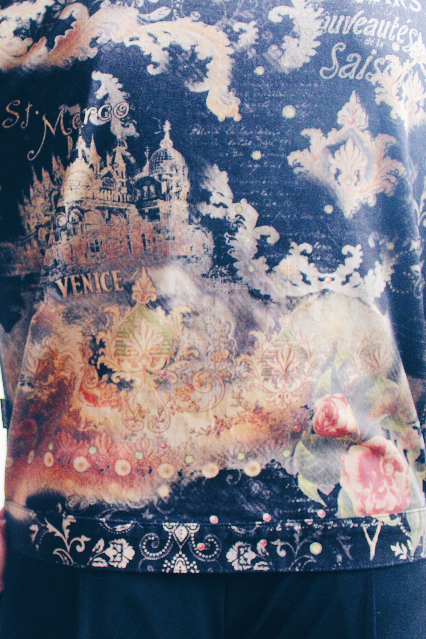 Gothic Romance Illustrated Jacket by Impulse - 90s Vintage Grunge Vibes