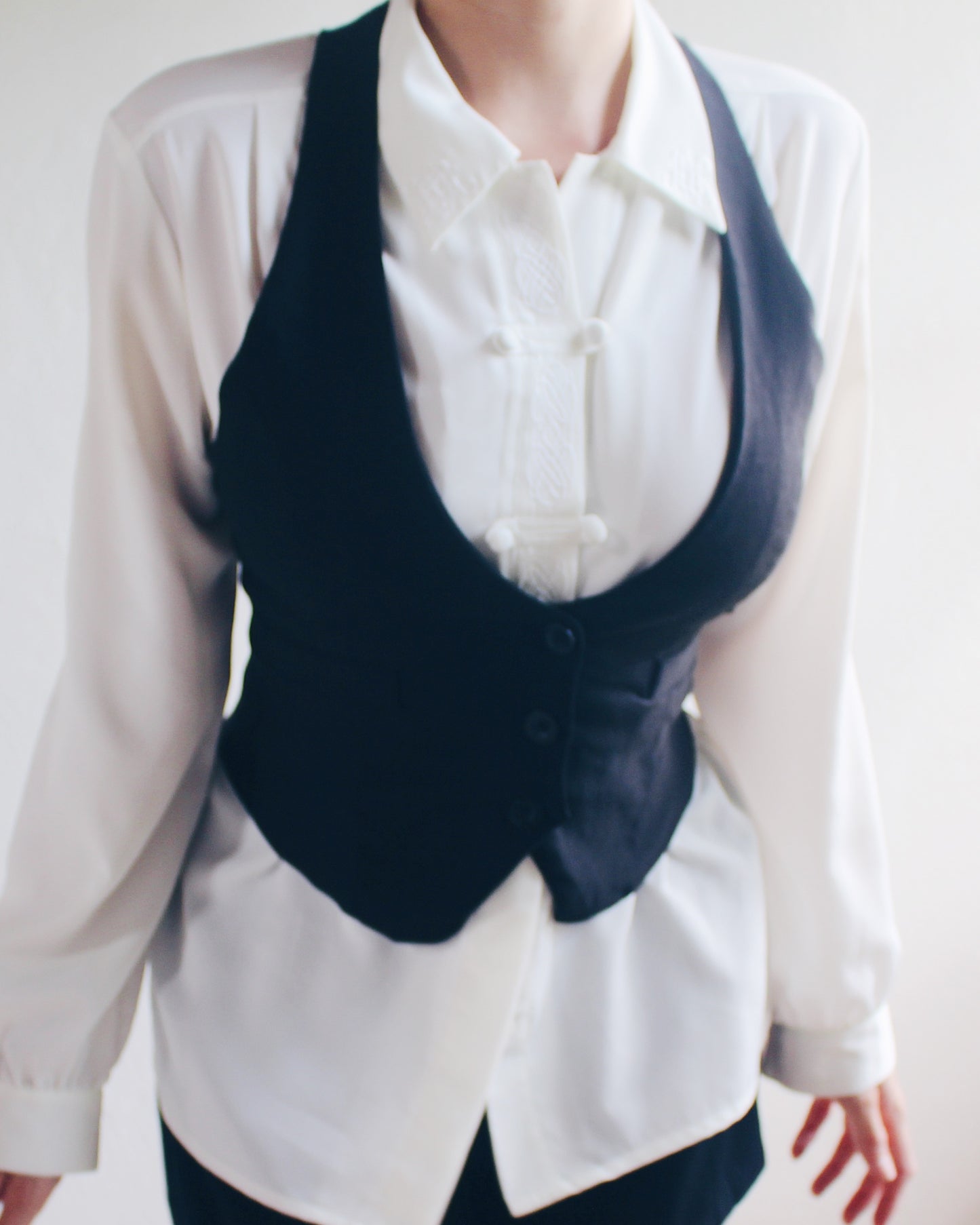 Cute Black Bookish Vest | Dark Academia Layering Piece | Perfect for Blouses and Dresses