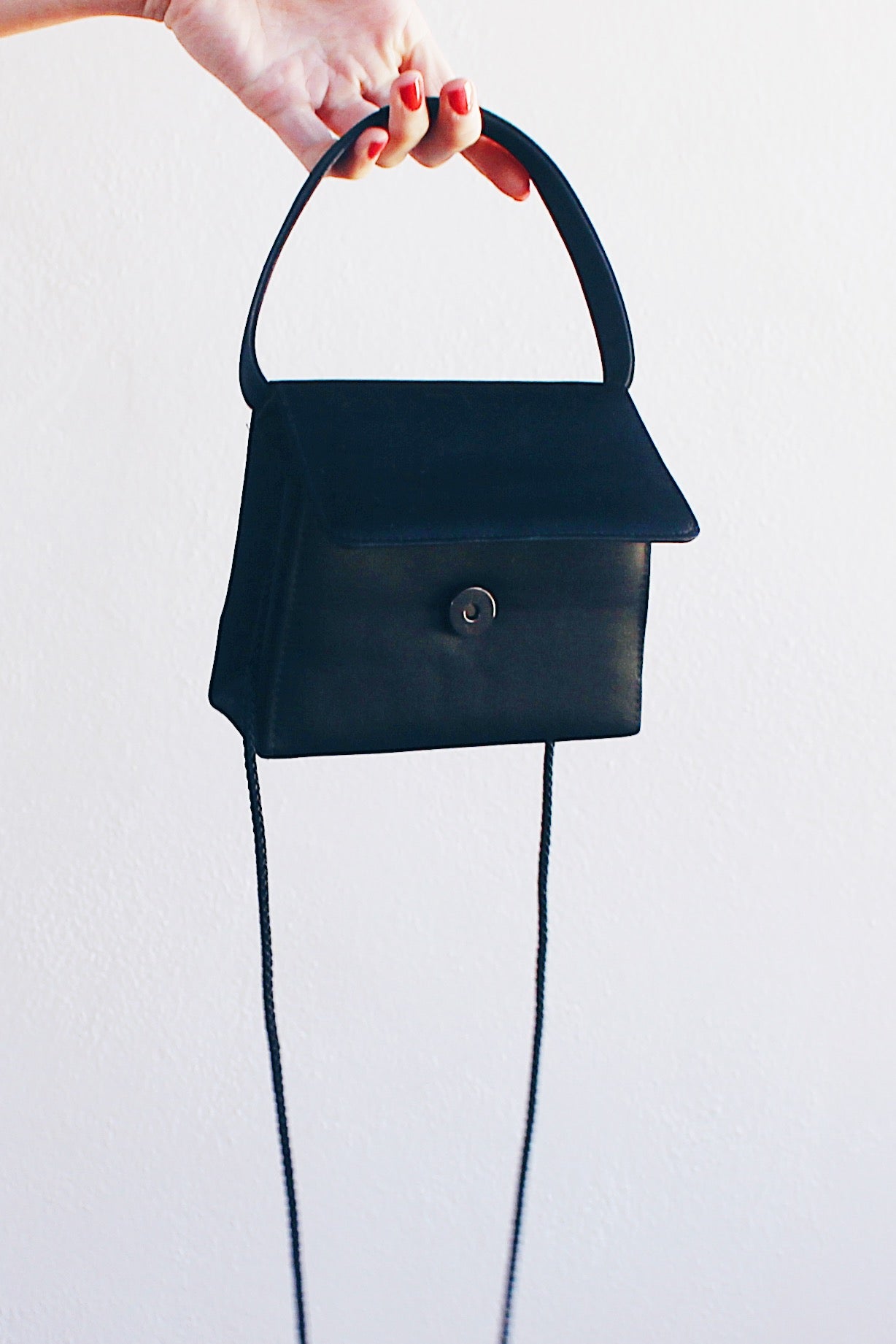 Chic Vintage Carlo Fellini Mini Purse - Timeless Black Minimalist Style