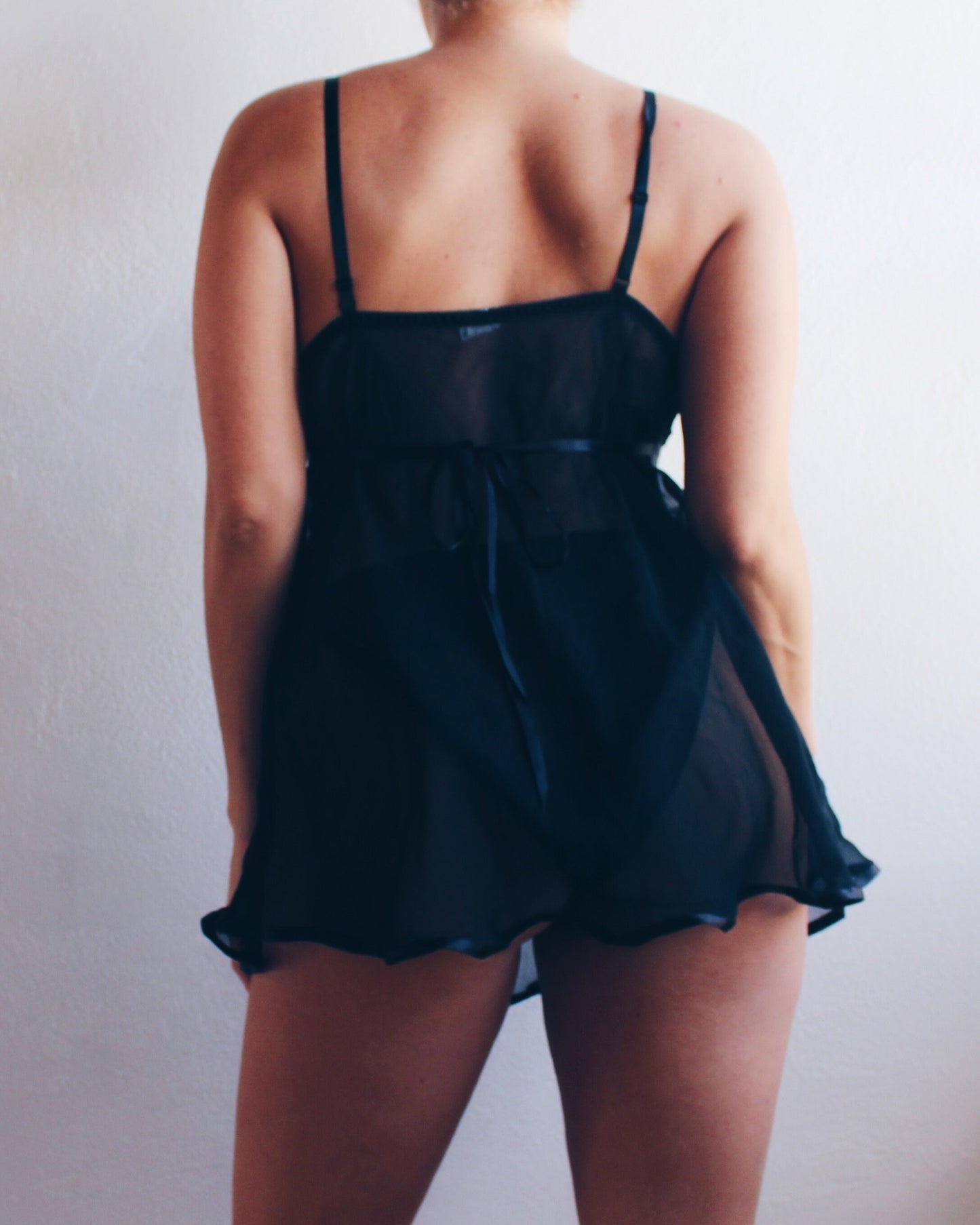 Black Lace Vintage lingerie two piece Set / y2k Black teddy Cami and underwear
