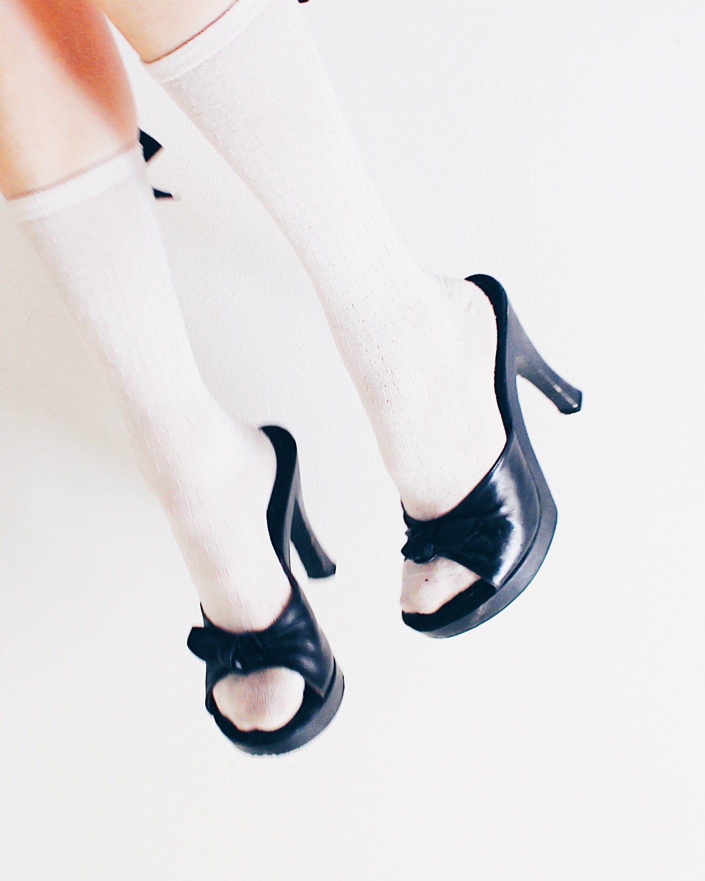 Vintage Black Leather Open Toe Heels – Y2K Bratz Style Summer Pumps
