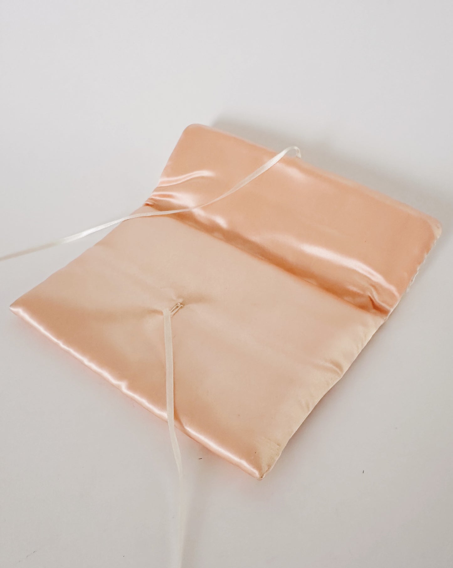 Vintage 1950s Pink Satin Clutch – Coquette Delicate Evening Bag
