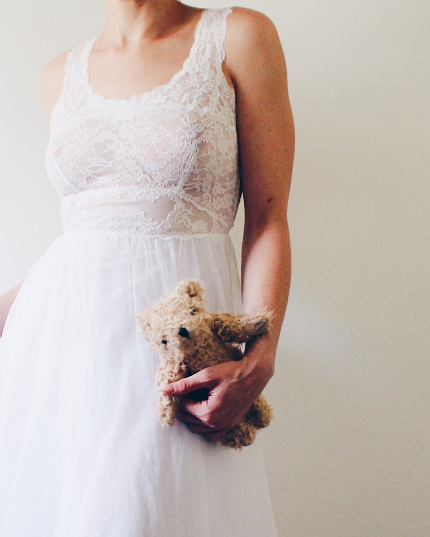 Antique Vintage Teddy Bear | Curly Hair & Charming Crooked Eyes | Unconventional Fashion Accessory & Collectible