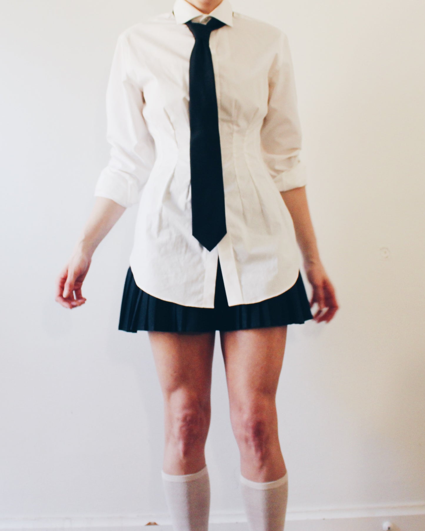 Ace Your Style with our Black Pleated Mini Tennis Skirt / acubi style skort