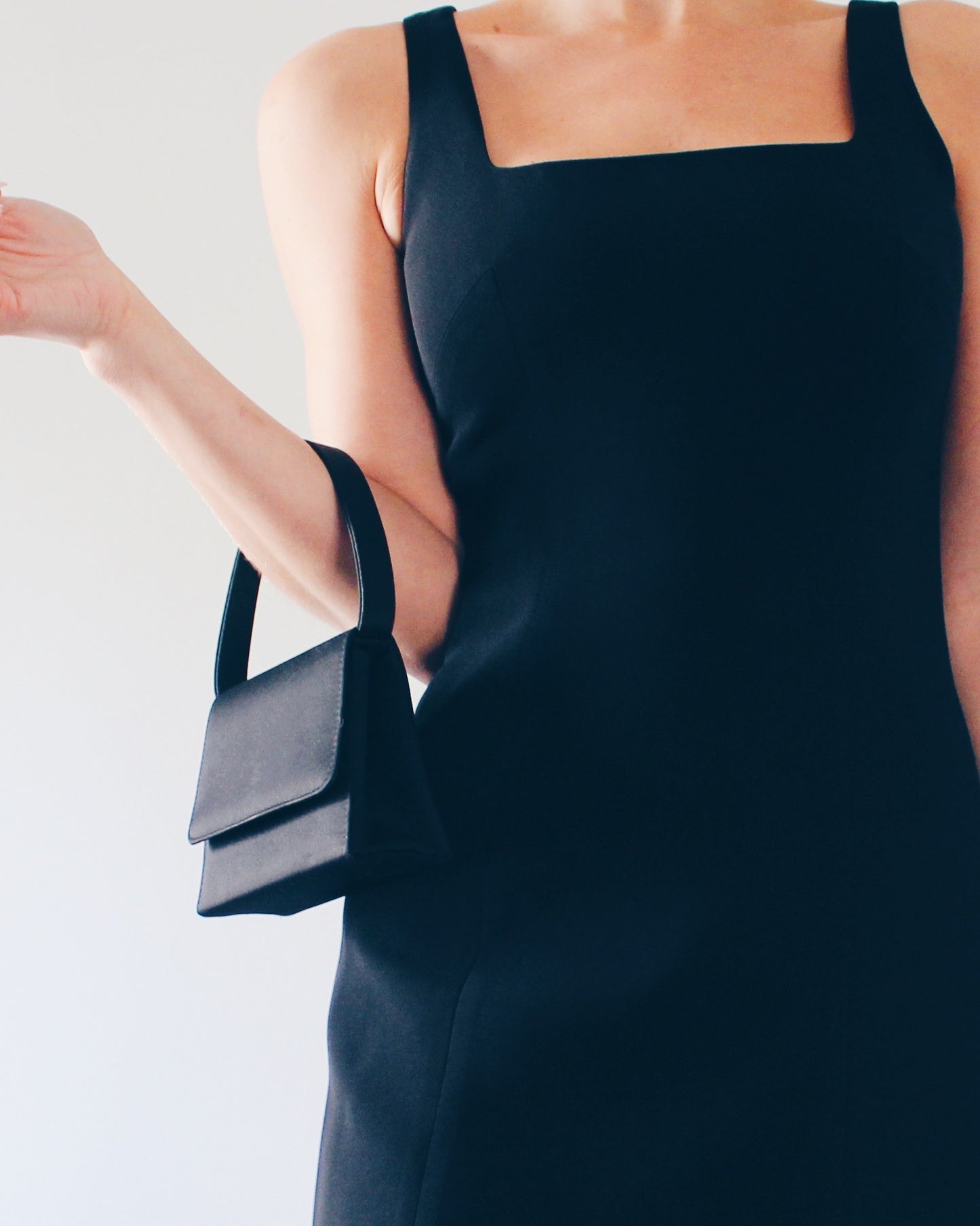 Chic Vintage Carlo Fellini Mini Purse - Timeless Black Minimalist Style