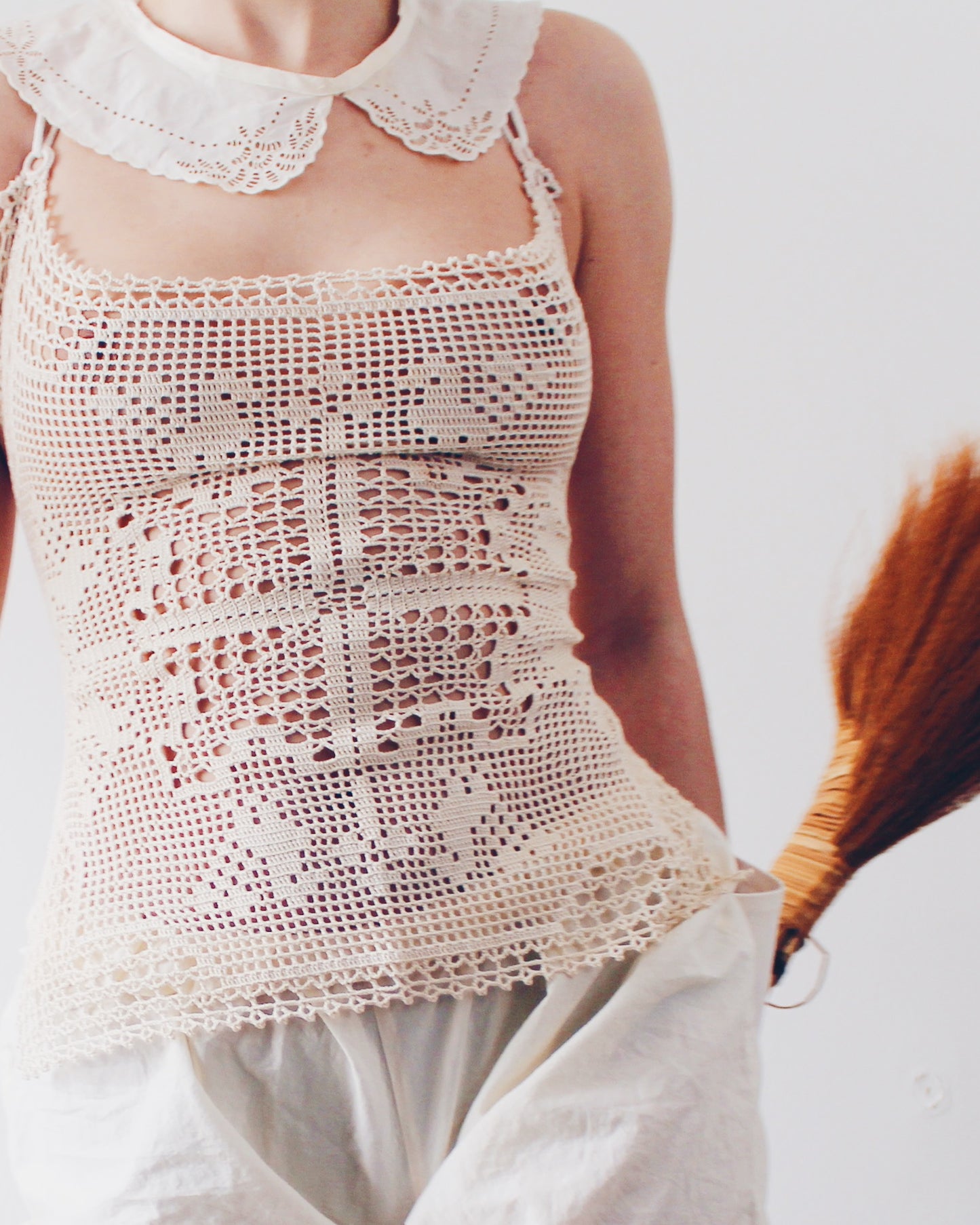 Crochet Couture: Upcycled Doily Crop Top - Reworked vintage - Coachella outfit