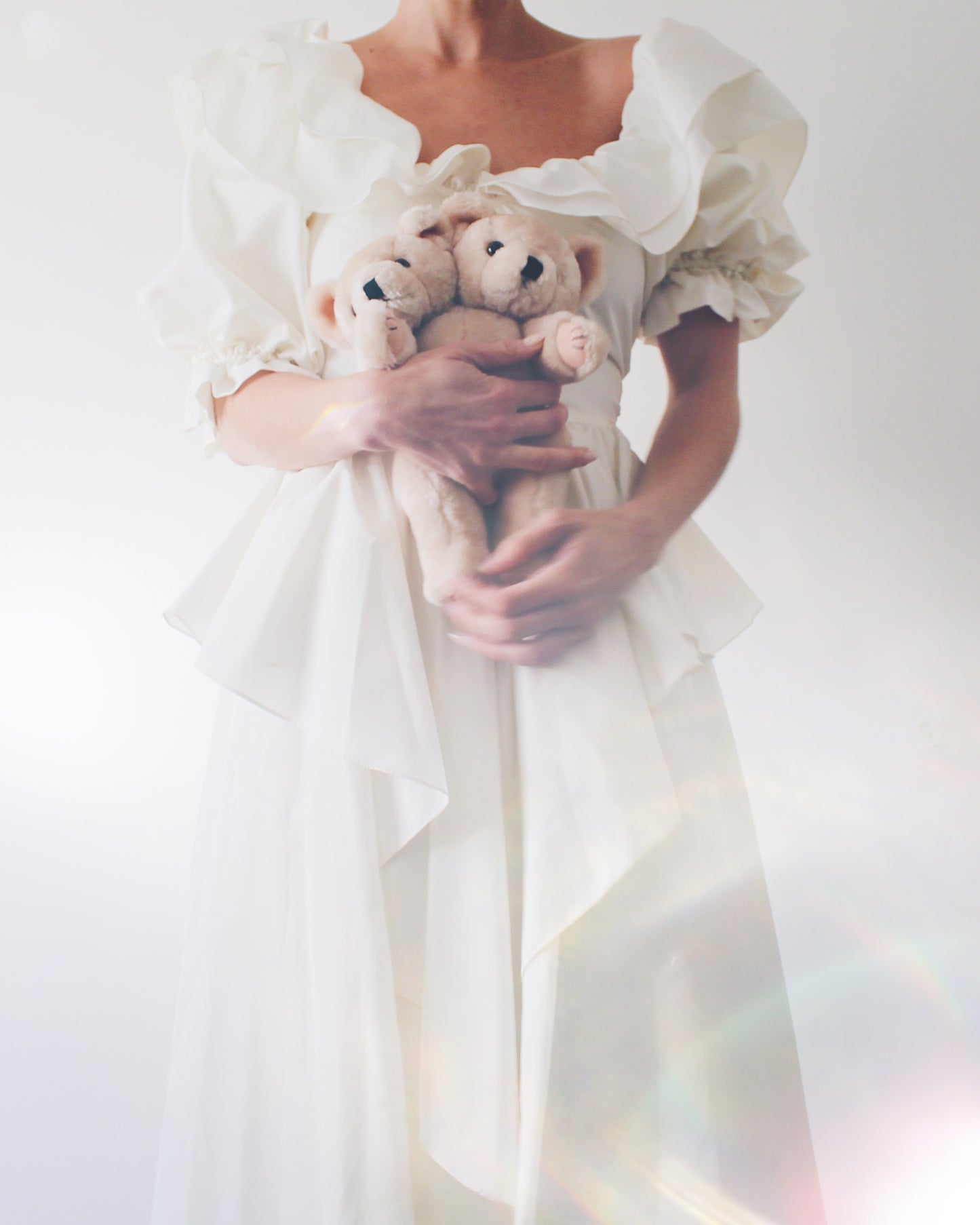 Two-Headed Upcycled Antique Teddy Bear – Haunted Coquette Plush, Ethereal Marute Toy Art, Spooky Collectible