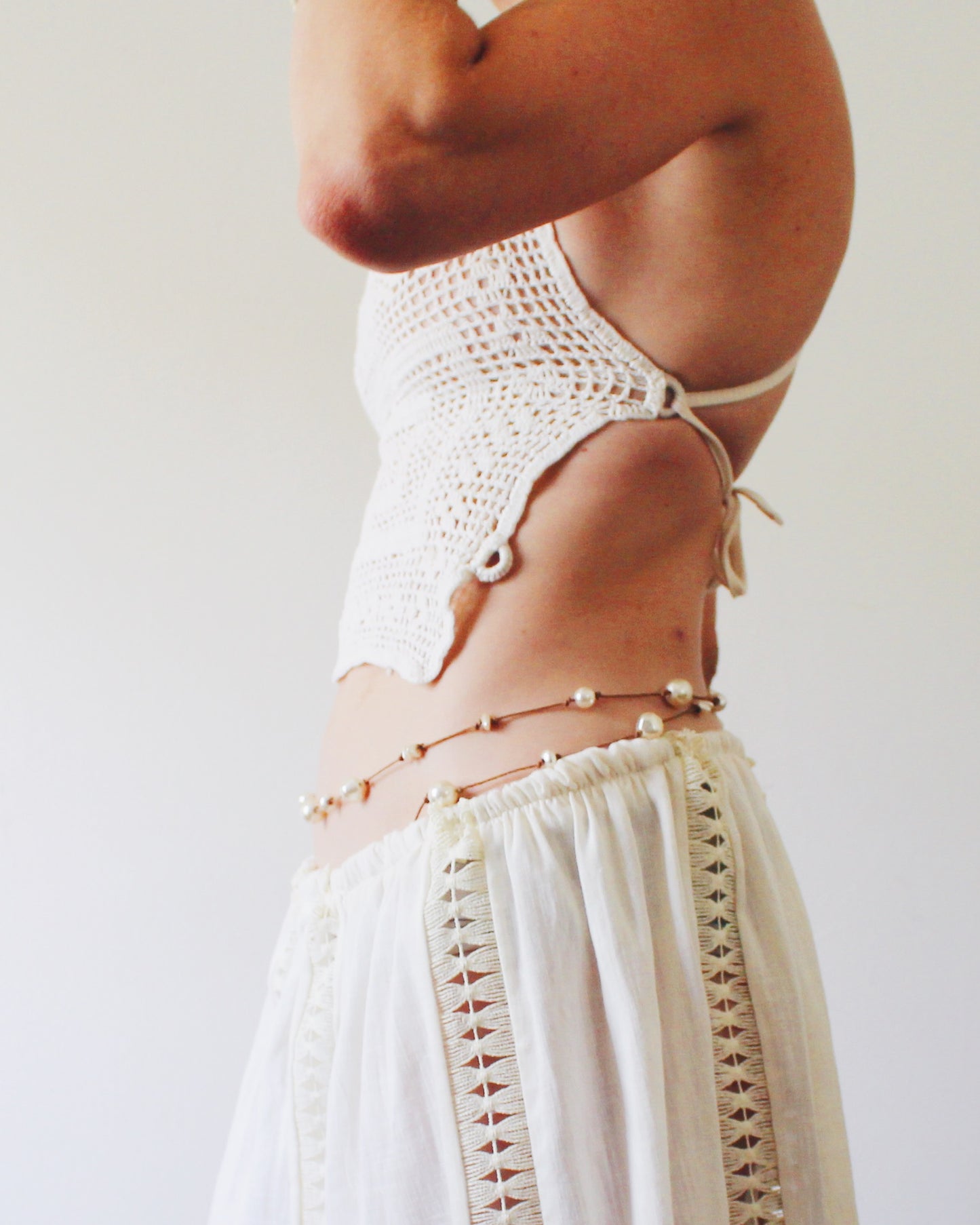 Crochet Couture: Upcycled Doily Crop Top - Reworked vintage - Coachella outfit (Copy)